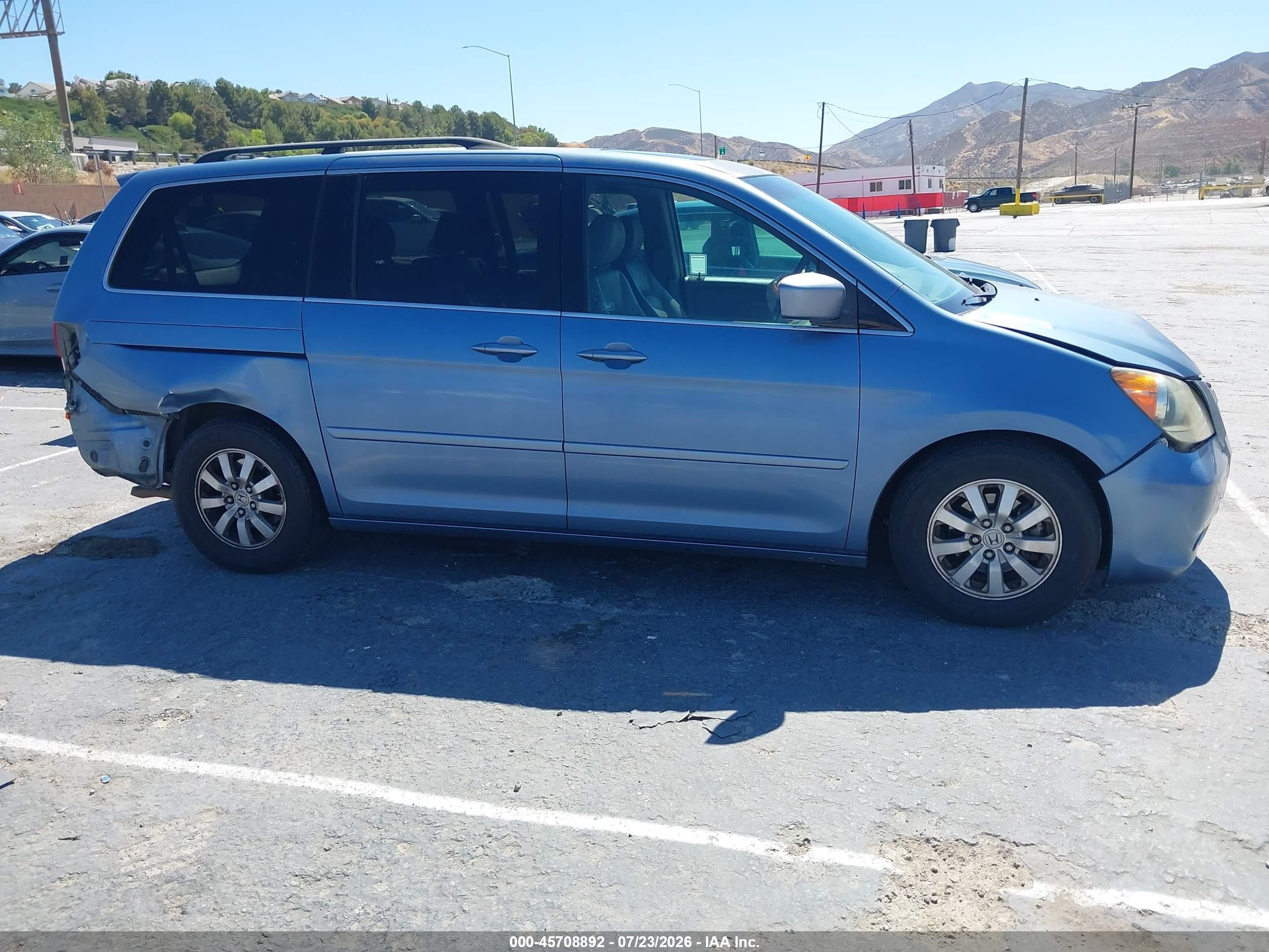 2009 Honda Odyssey Ex-l Blue vin: 5FNRL38759B008126