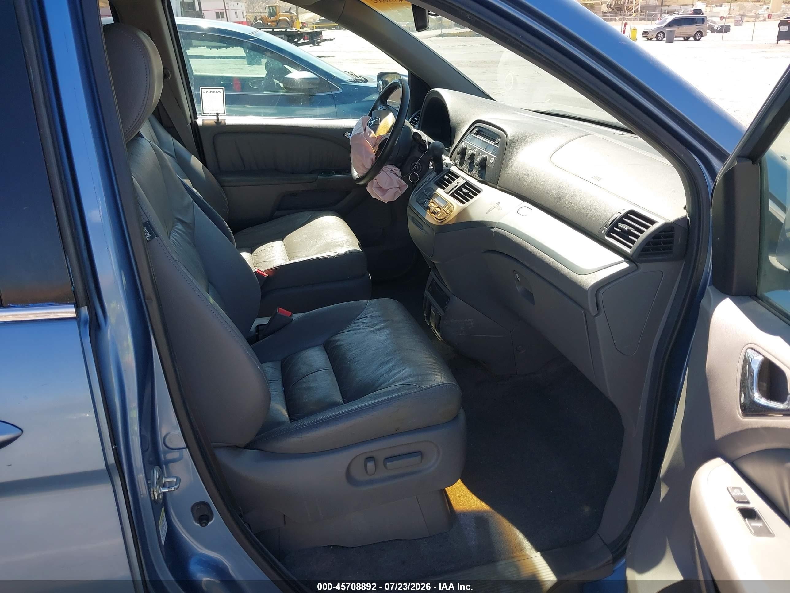 2009 Honda Odyssey Ex-l Blue vin: 5FNRL38759B008126