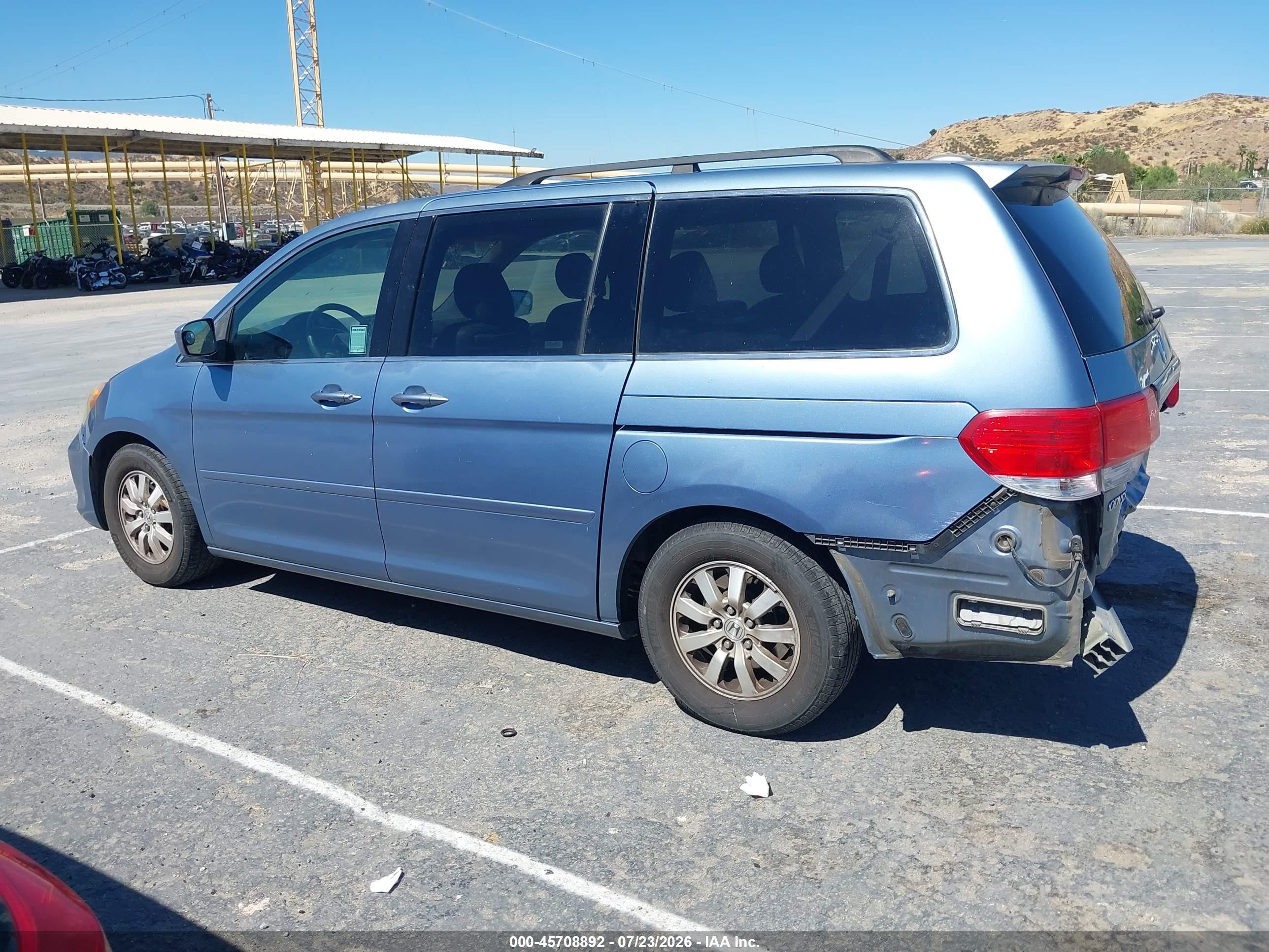 2009 Honda Odyssey Ex-l Blue vin: 5FNRL38759B008126