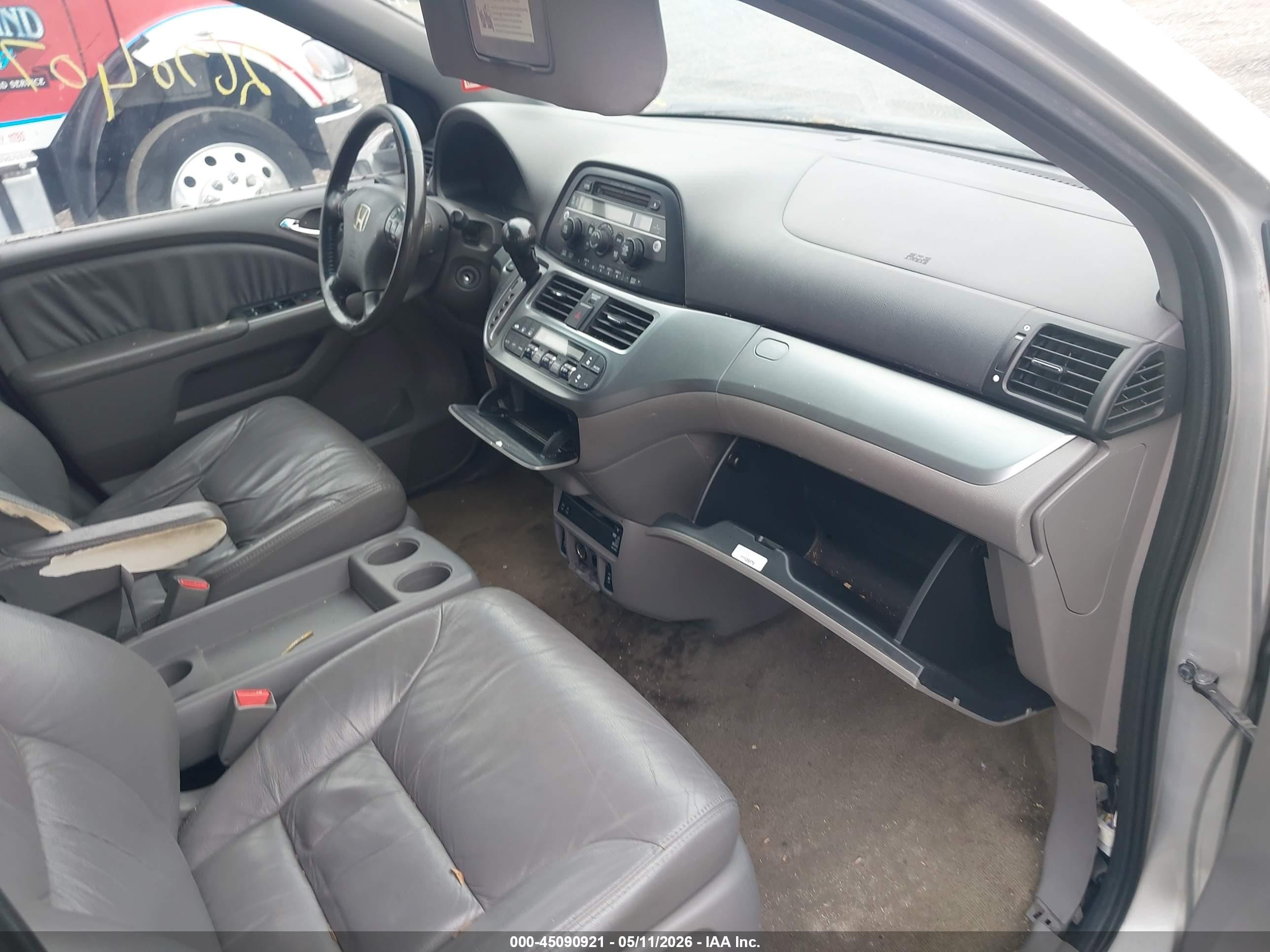 2009 Honda Odyssey Ex-l Silver vin: 5FNRL38759B019689