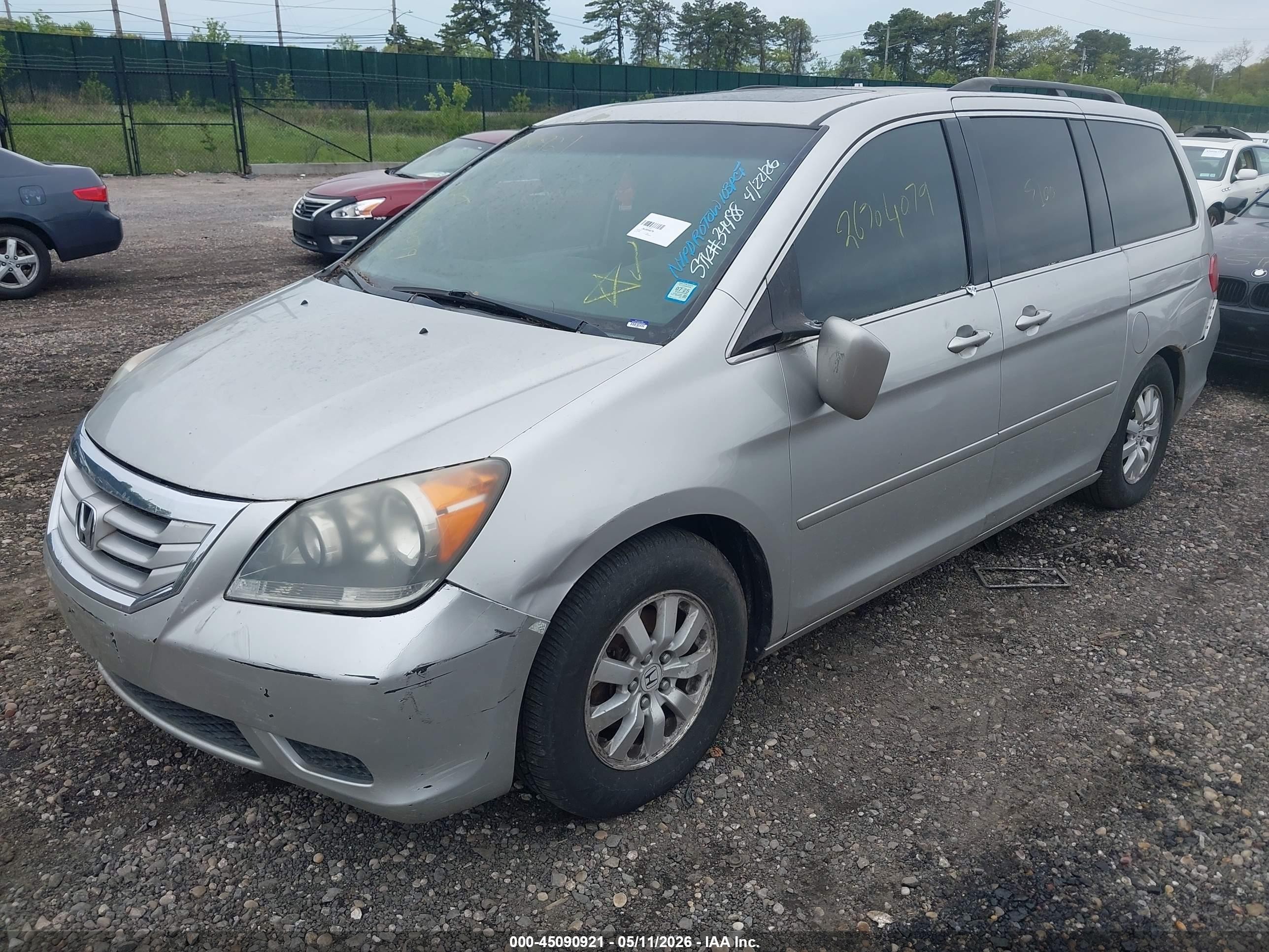 2009 Honda Odyssey Ex-l Silver vin: 5FNRL38759B019689