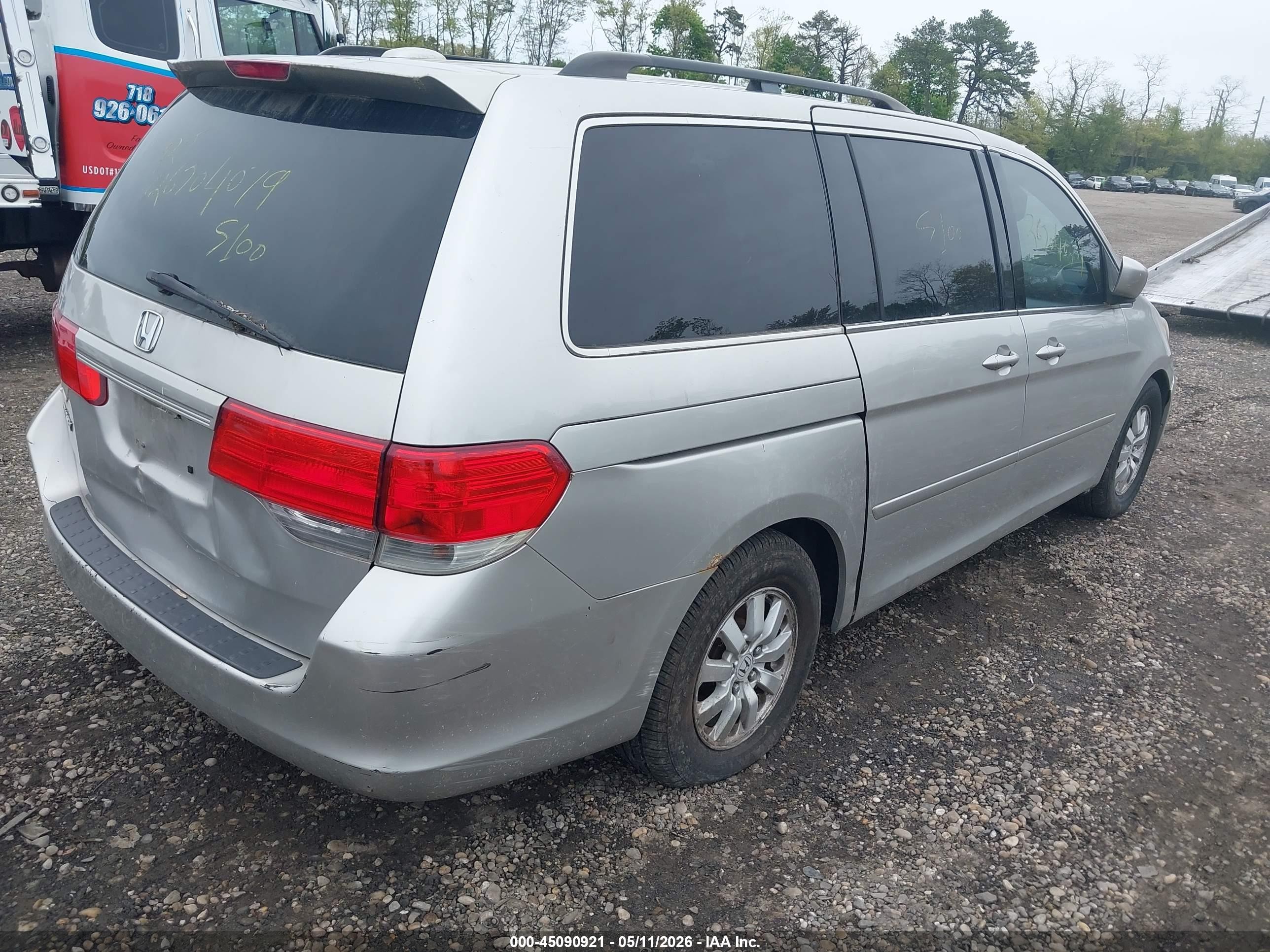 2009 Honda Odyssey Ex-l Silver vin: 5FNRL38759B019689