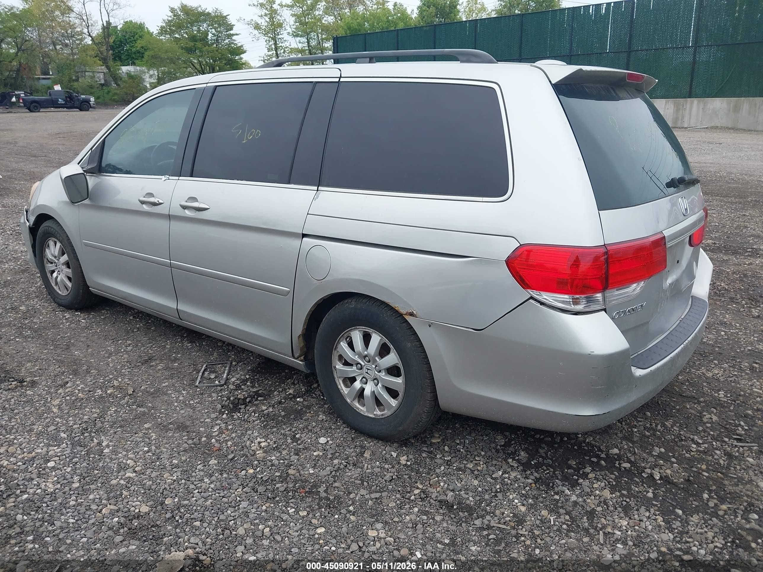 2009 Honda Odyssey Ex-l Silver vin: 5FNRL38759B019689
