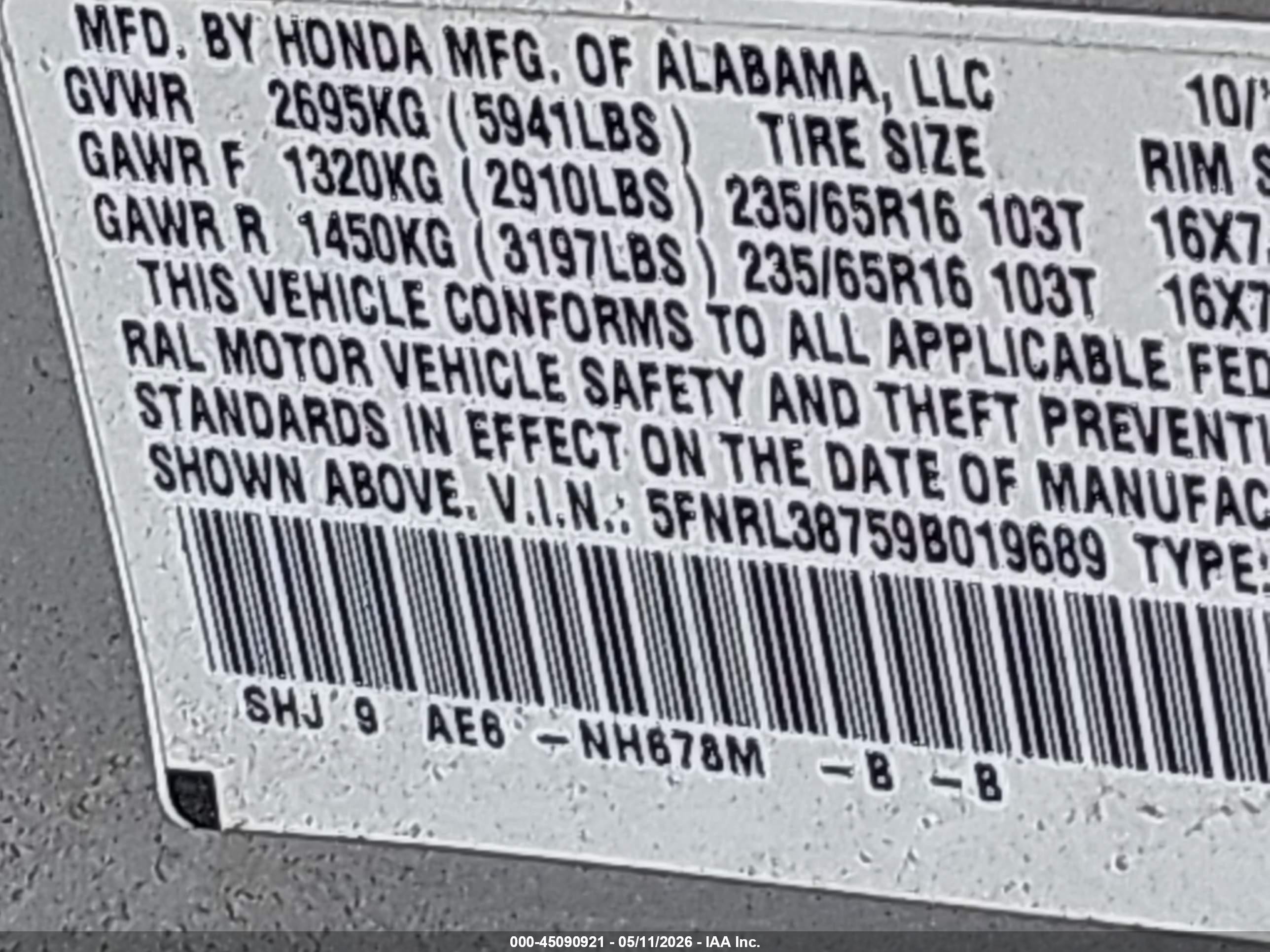 2009 Honda Odyssey Ex-l Silver vin: 5FNRL38759B019689
