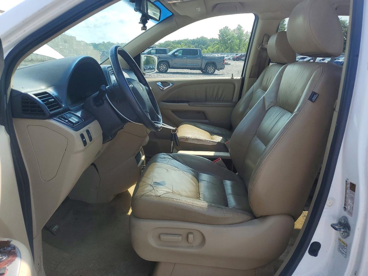 2009 Honda Odyssey Exl White vin: 5FNRL38759B408204