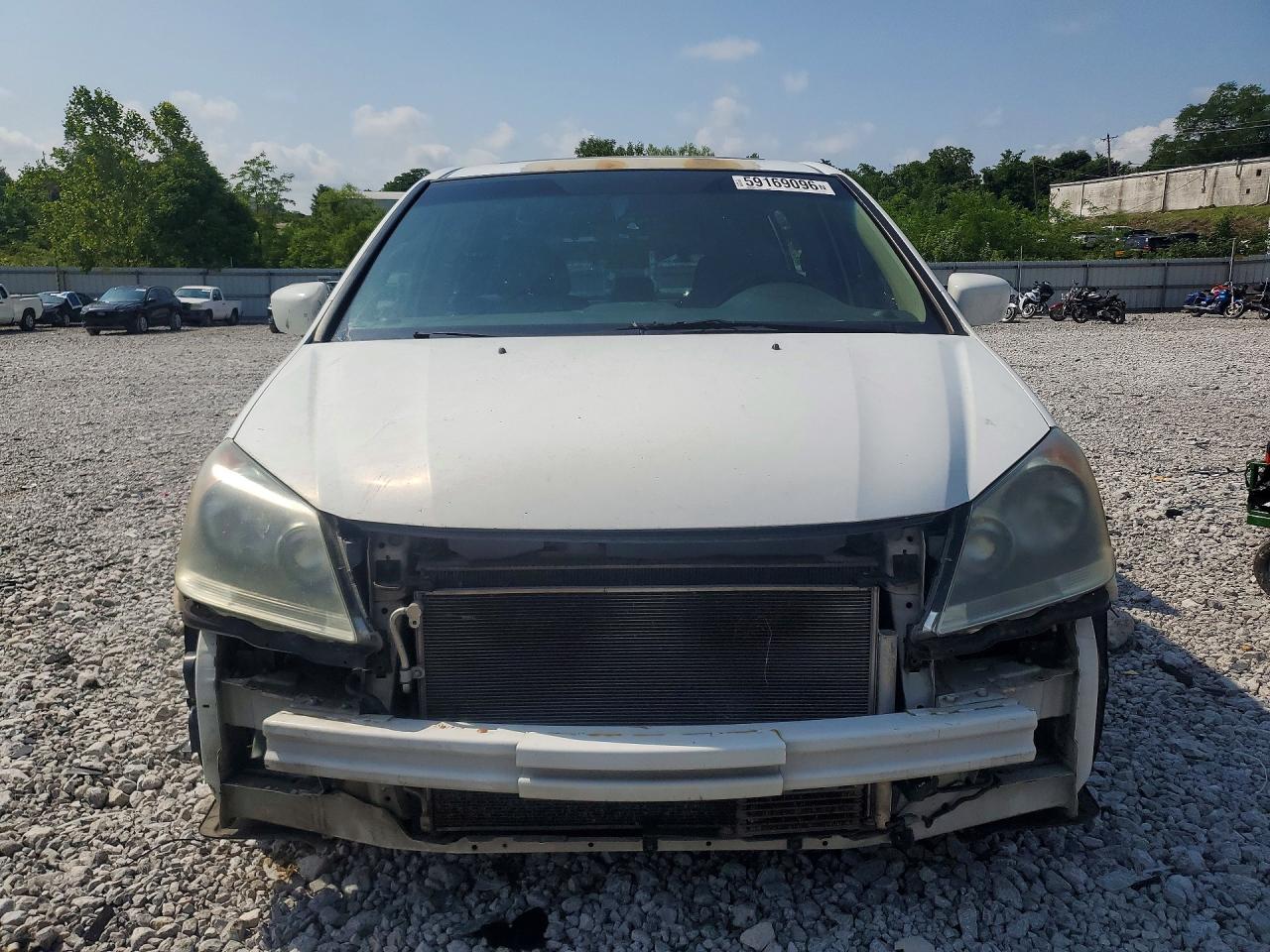 2009 Honda Odyssey Exl White vin: 5FNRL38759B408204