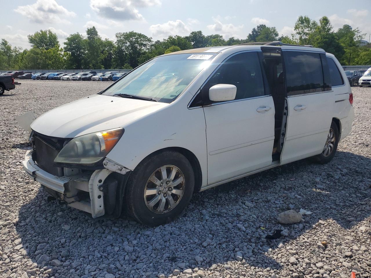 2009 Honda Odyssey Exl White vin: 5FNRL38759B408204