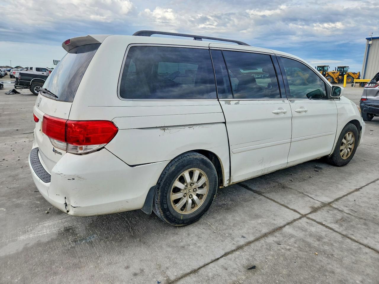2009 Honda Odyssey Exl White vin: 5FNRL38759B408607