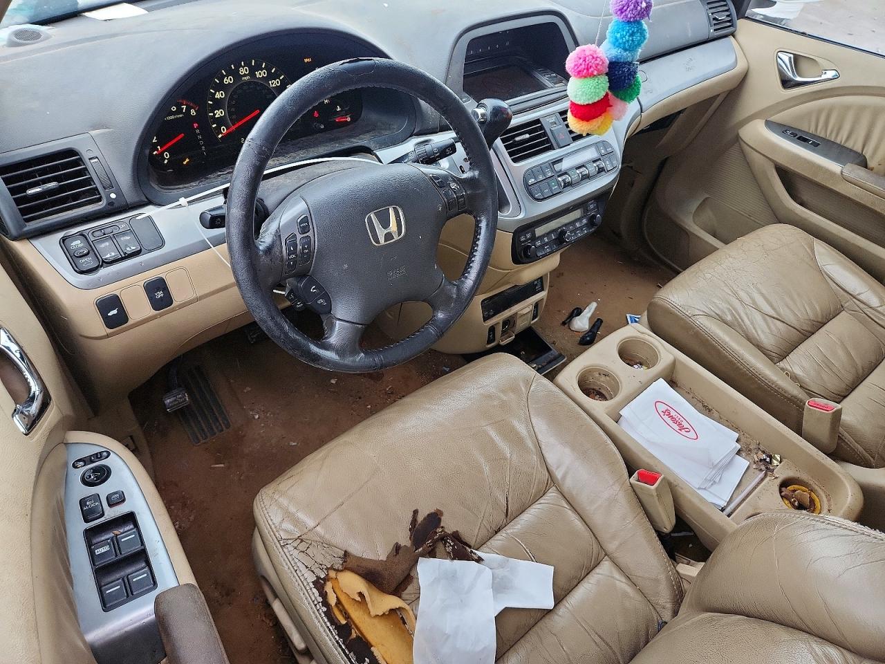 2009 Honda Odyssey Exl White vin: 5FNRL38759B408607