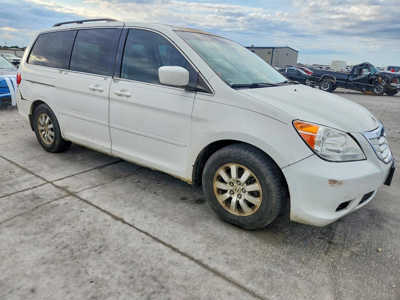2009 Honda Odyssey Exl White vin: 5FNRL38759B408607