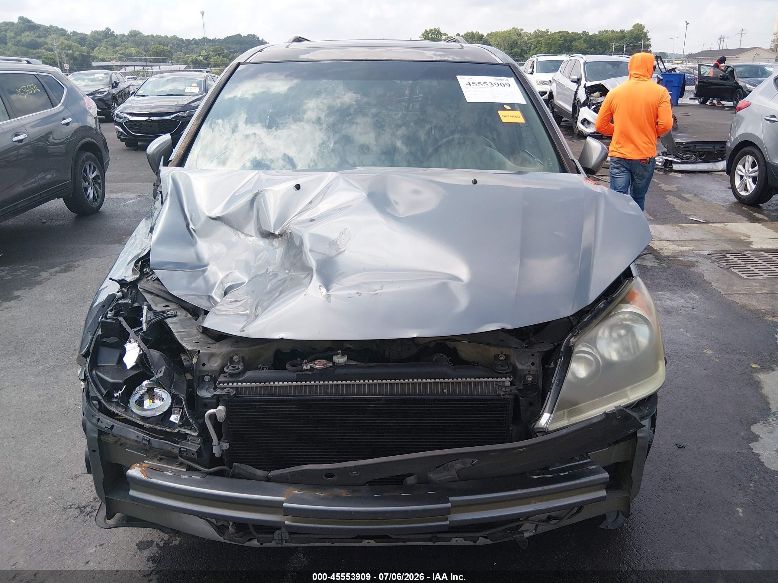 2009 Honda Odyssey Ex-l Gray vin: 5FNRL38759B410485