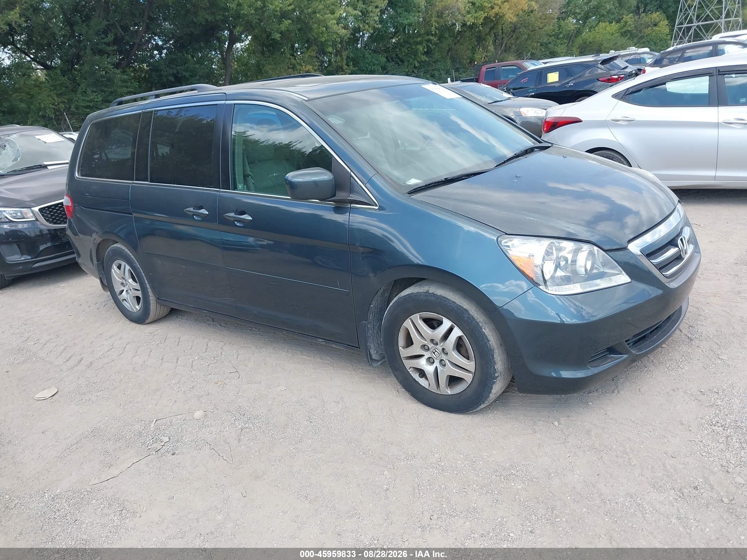 2005 Honda Odyssey Ex-l Gray vin: 5FNRL38765B134571