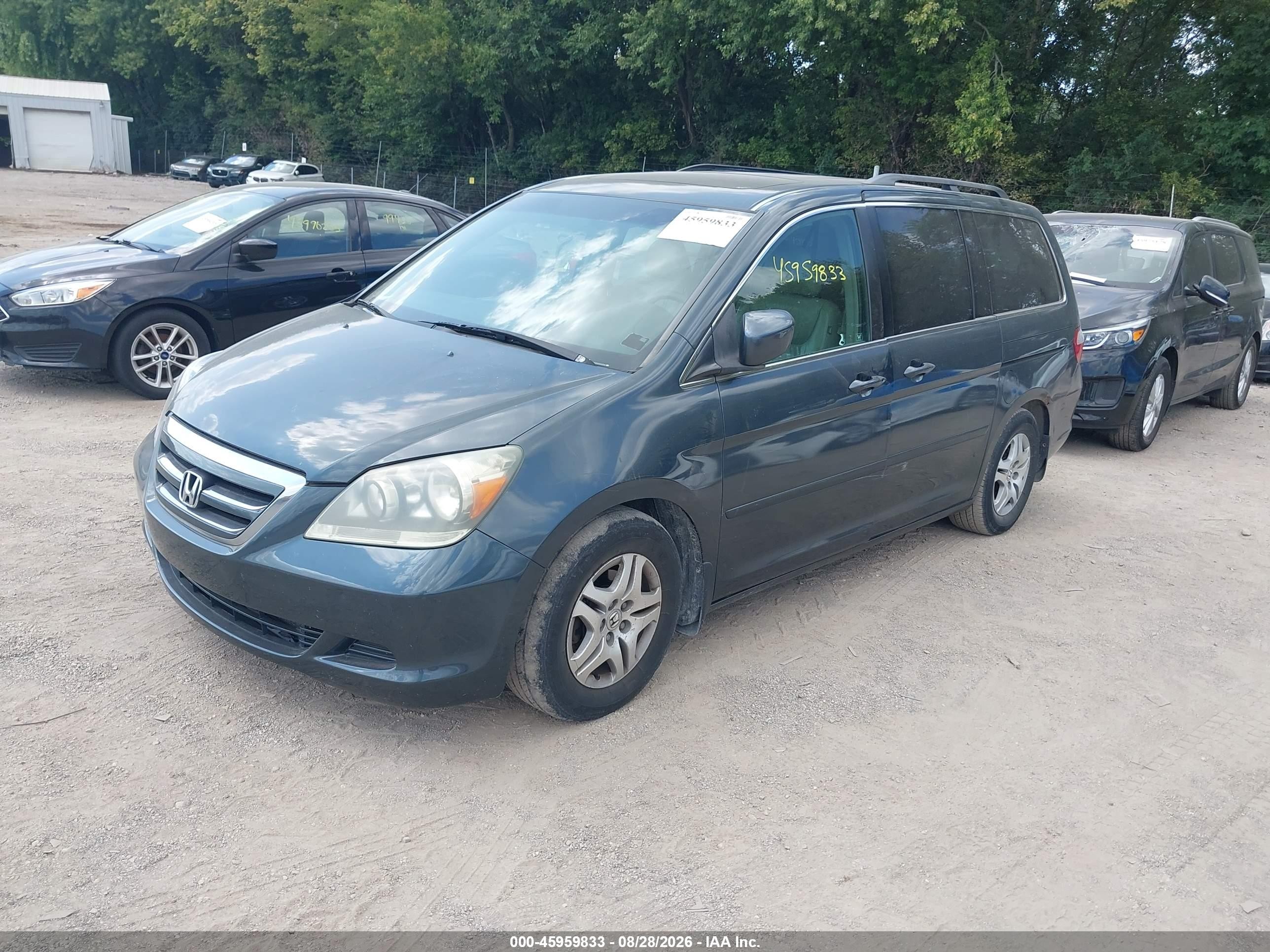 2005 Honda Odyssey Ex-l Gray vin: 5FNRL38765B134571