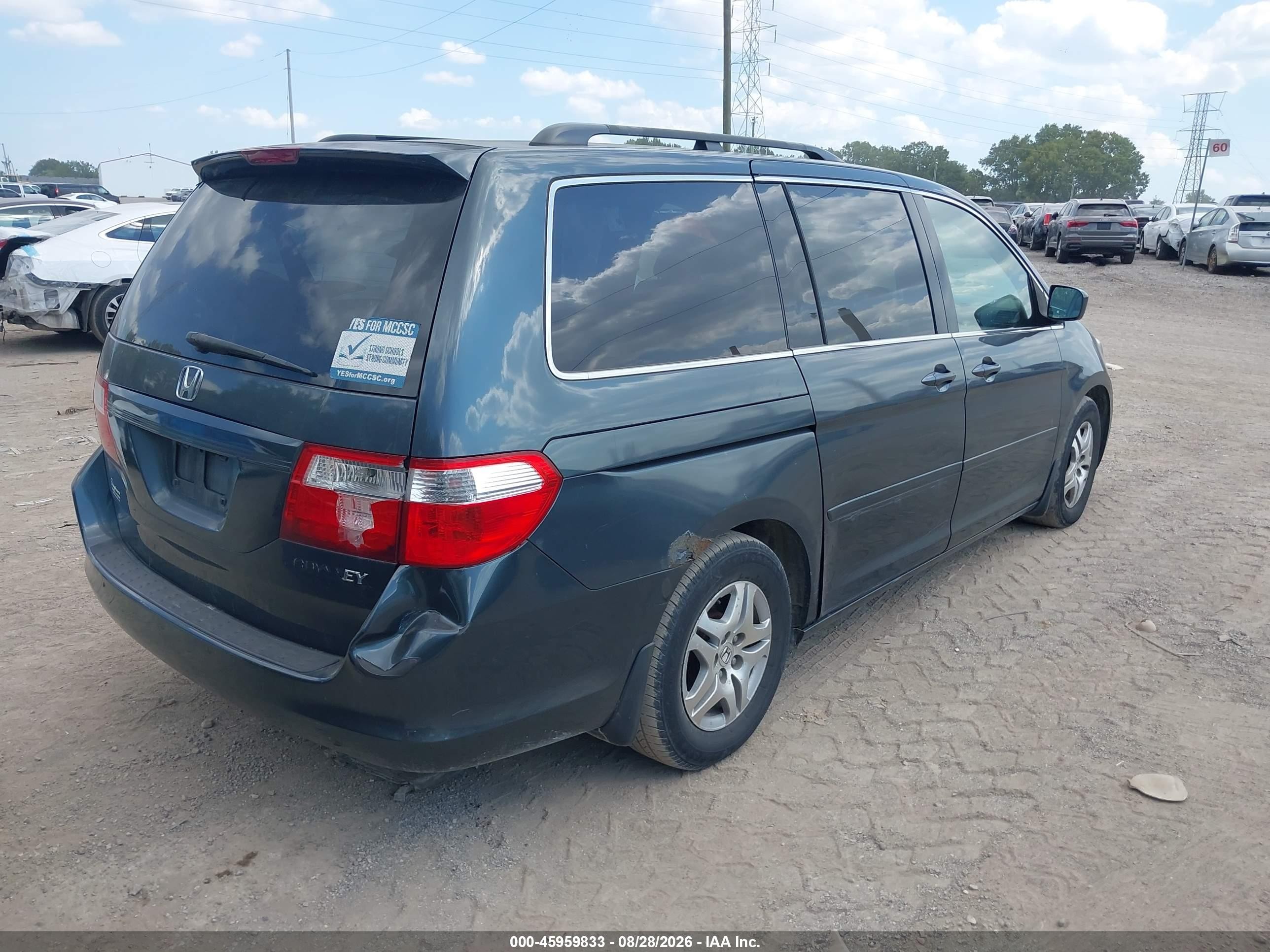2005 Honda Odyssey Ex-l Gray vin: 5FNRL38765B134571