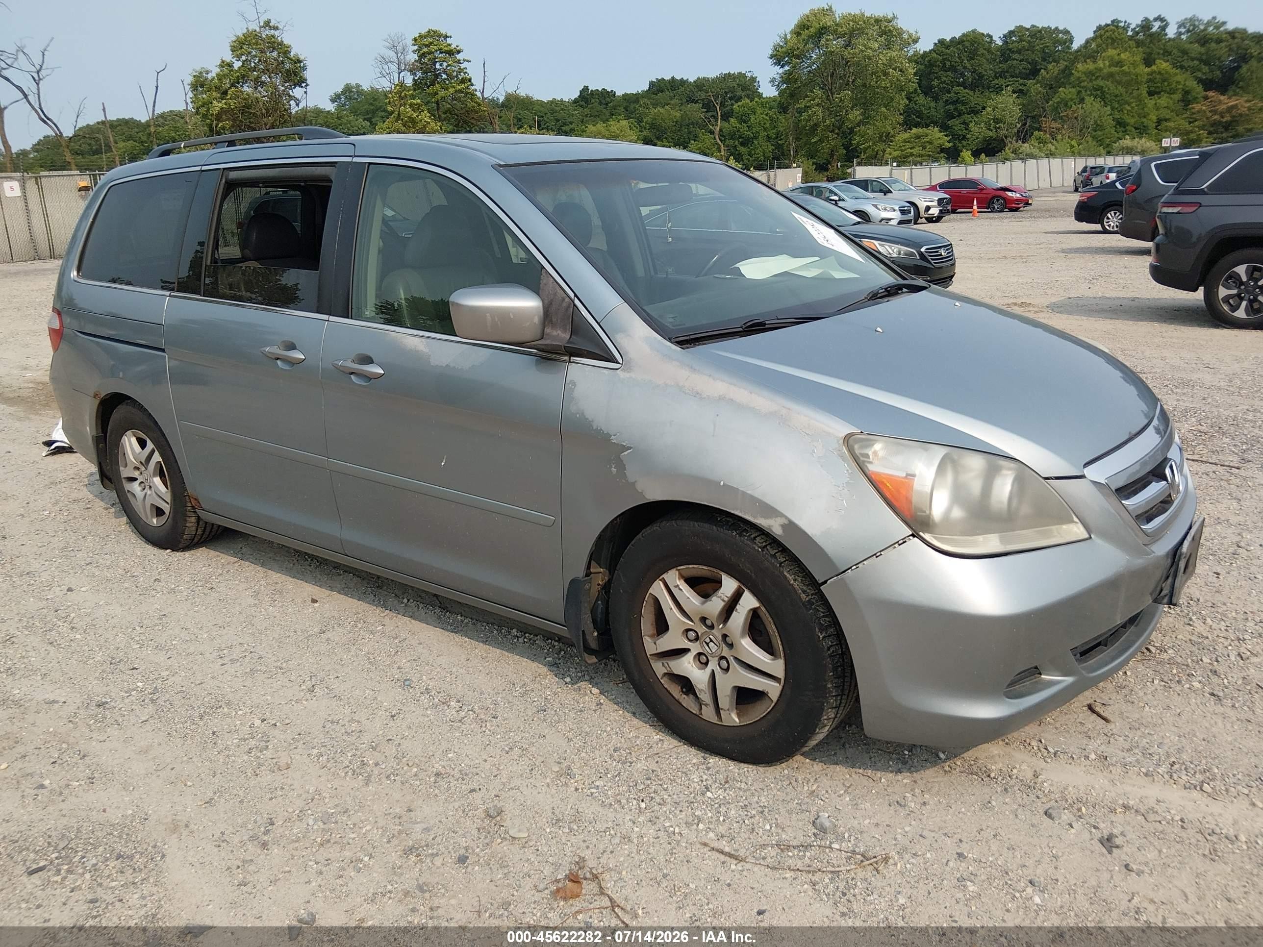 2006 Honda Odyssey Ex-l Серебряный vin: 5FNRL38766B006204