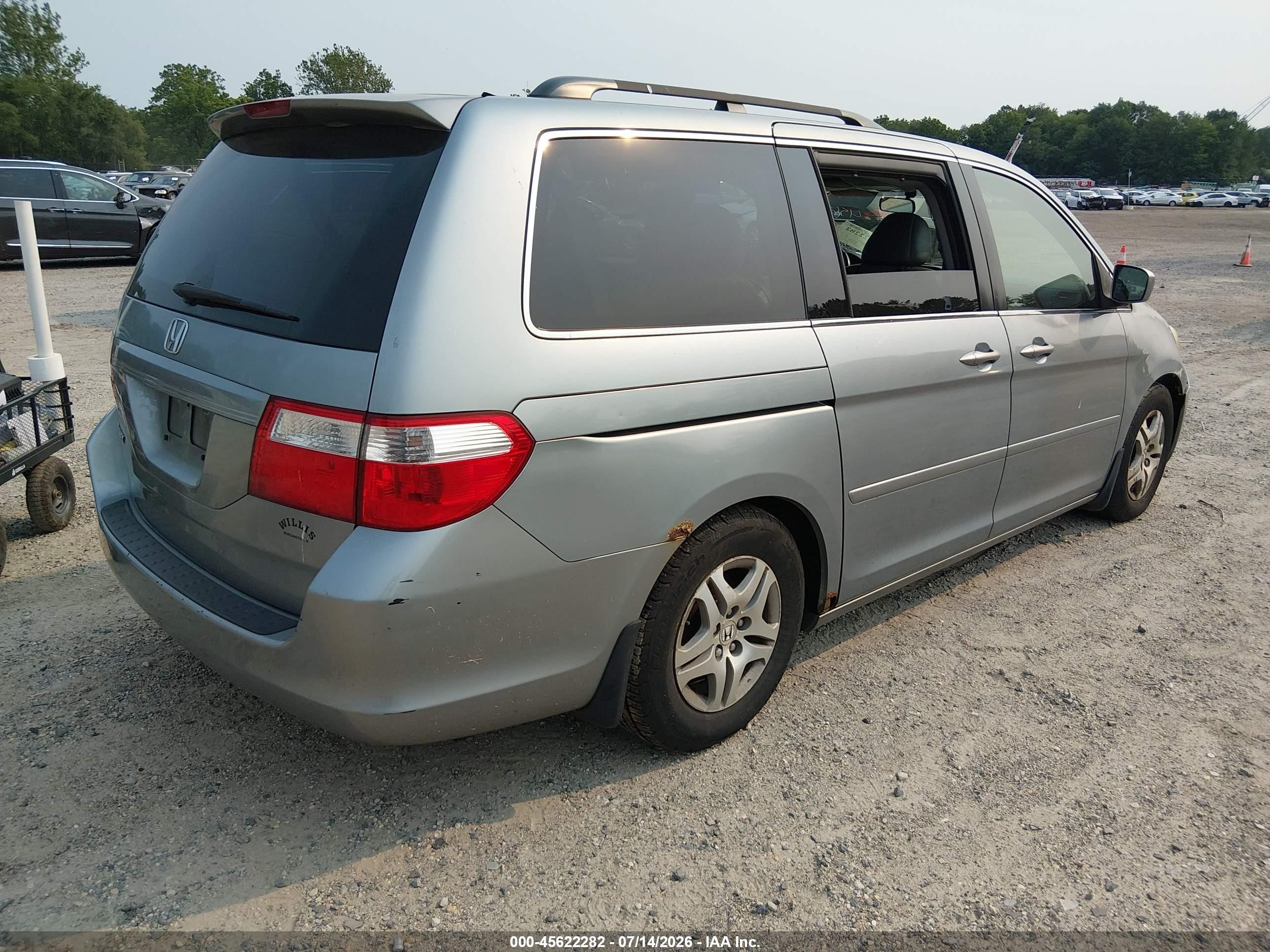2006 Honda Odyssey Ex-l Серебряный vin: 5FNRL38766B006204