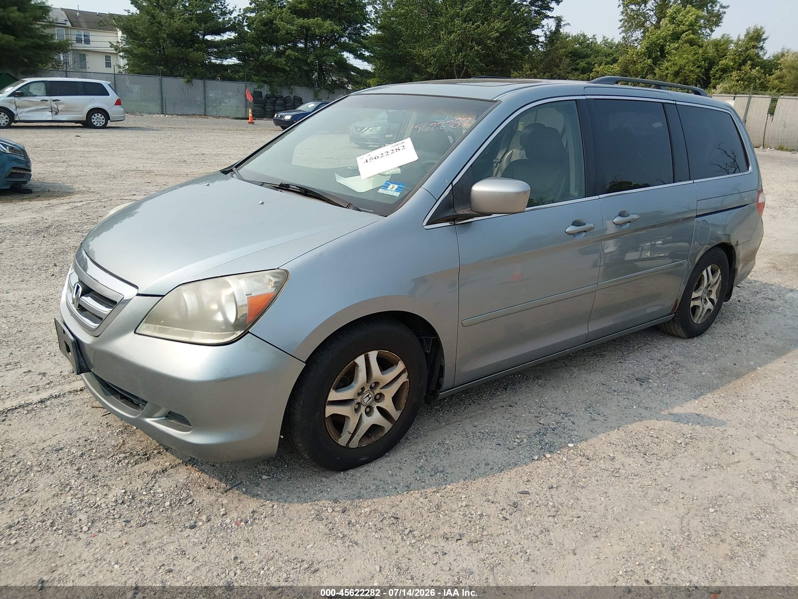2006 Honda Odyssey Ex-l Серебряный vin: 5FNRL38766B006204