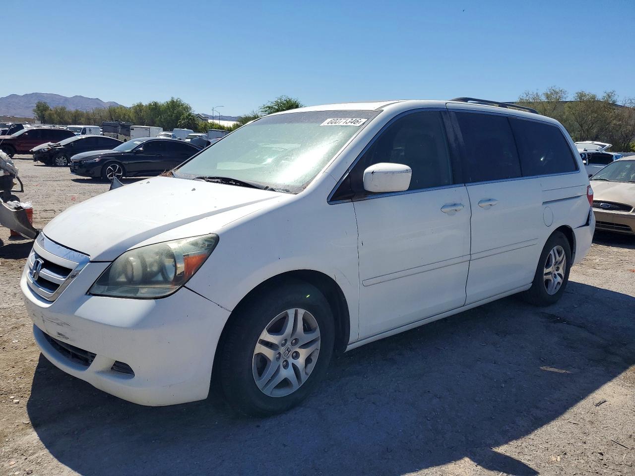 2006 Honda Odyssey Exl White vin: 5FNRL38766B039655