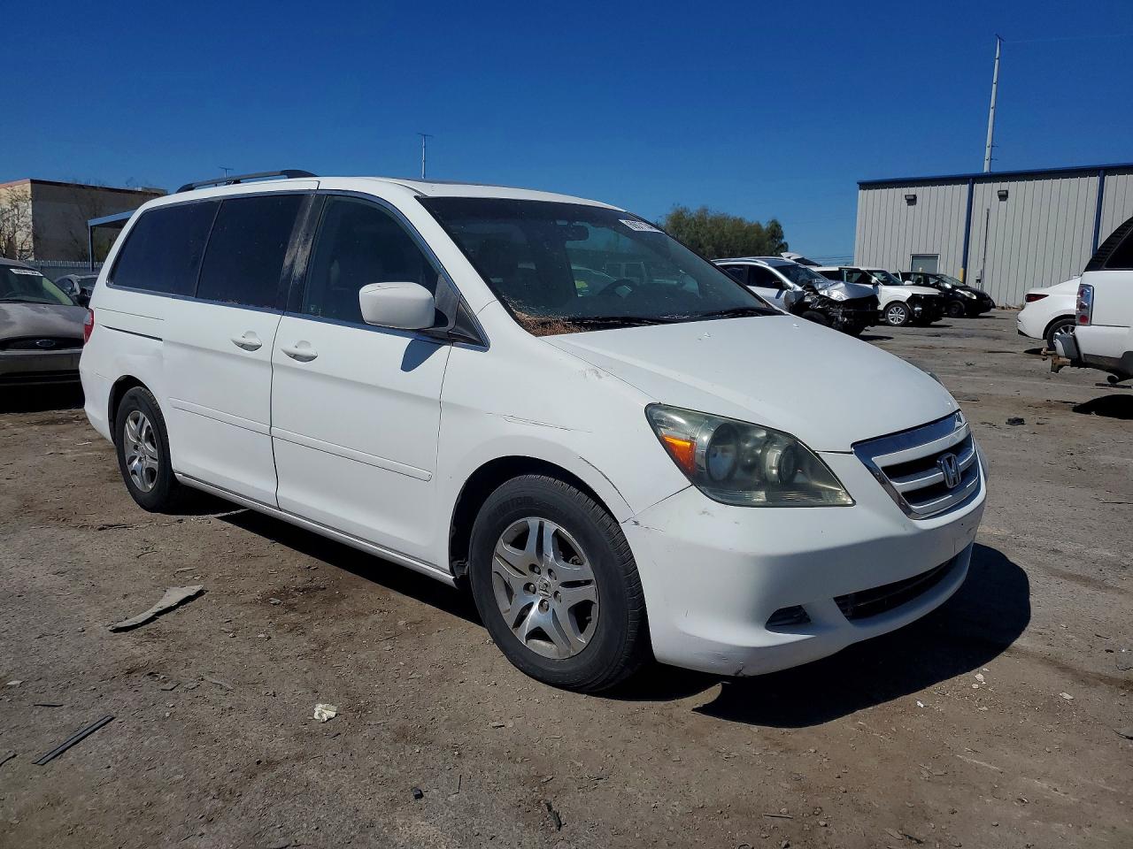 2006 Honda Odyssey Exl White vin: 5FNRL38766B039655