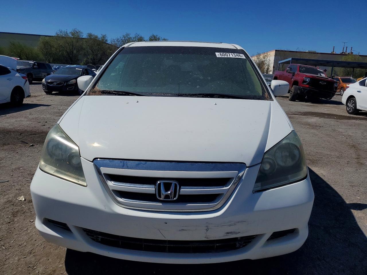 2006 Honda Odyssey Exl White vin: 5FNRL38766B039655