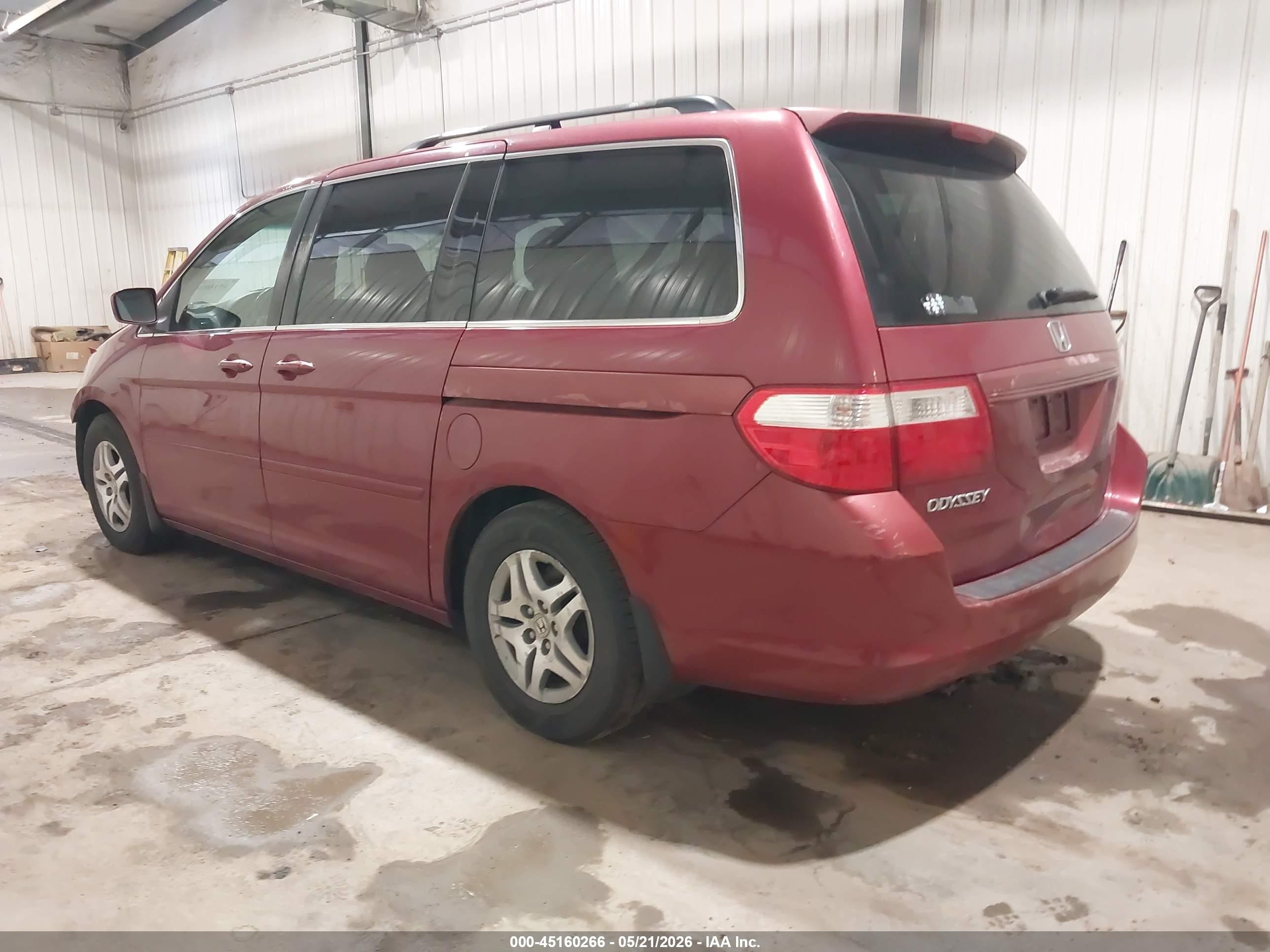 2006 Honda Odyssey Ex-l Red vin: 5FNRL38766B059128