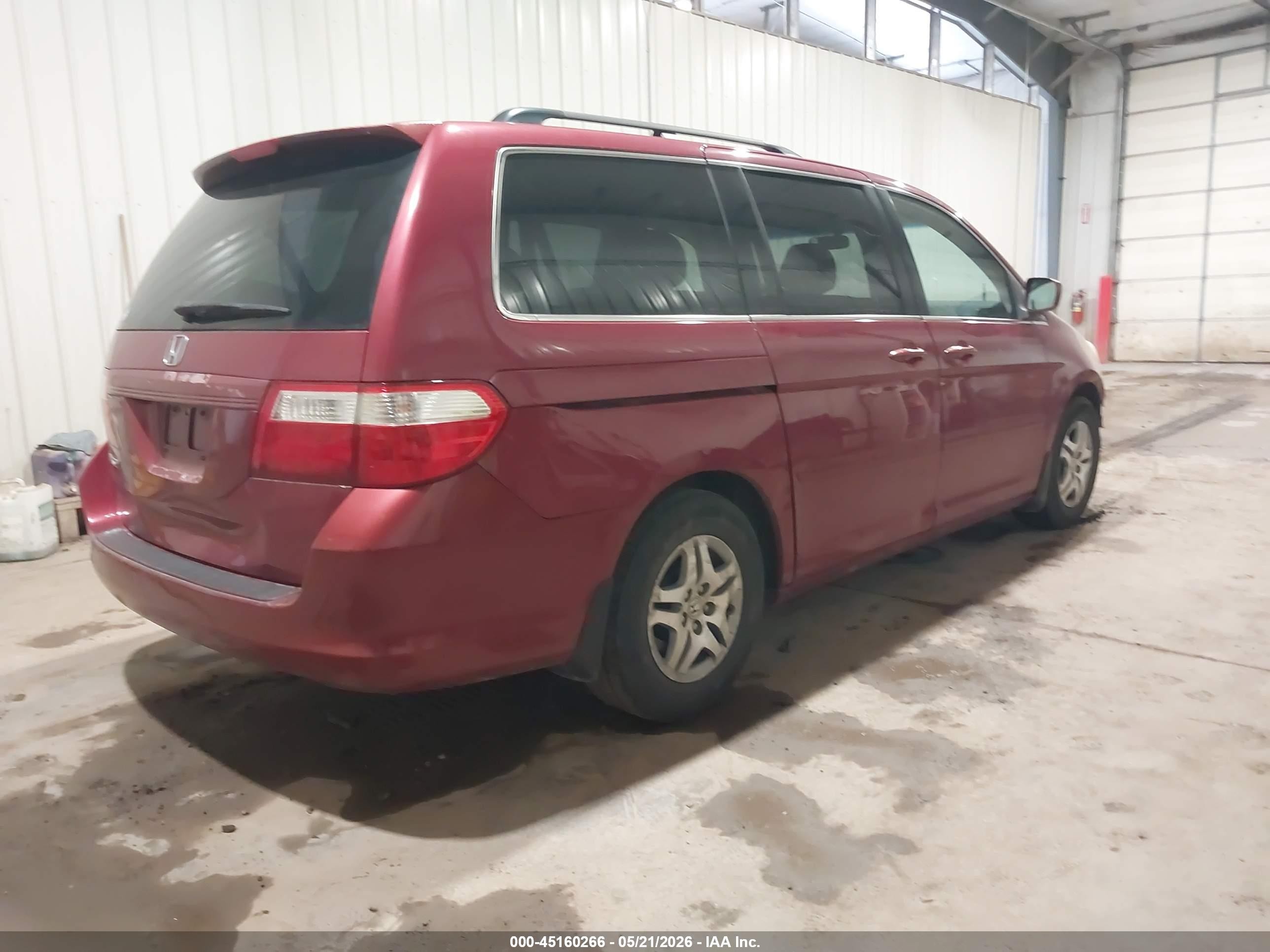2006 Honda Odyssey Ex-l Red vin: 5FNRL38766B059128