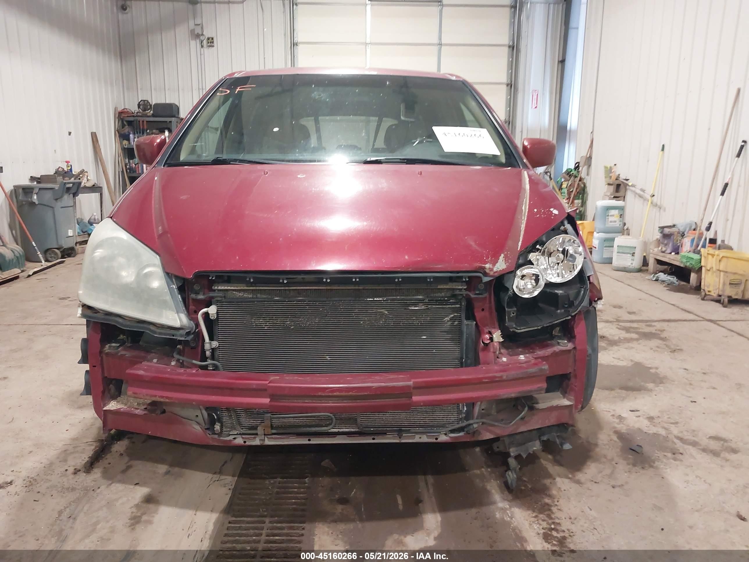 2006 Honda Odyssey Ex-l Red vin: 5FNRL38766B059128