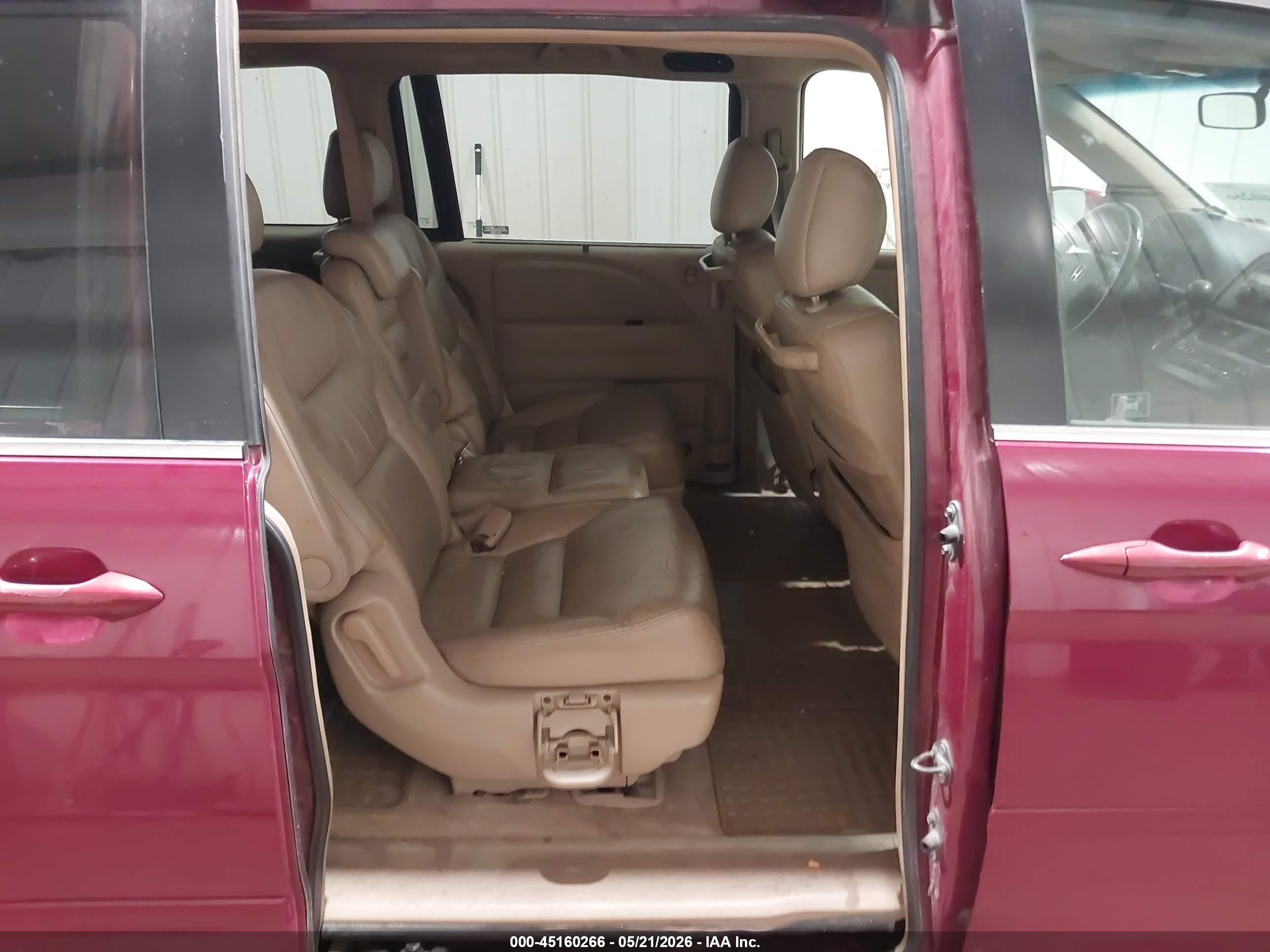 2006 Honda Odyssey Ex-l Red vin: 5FNRL38766B059128