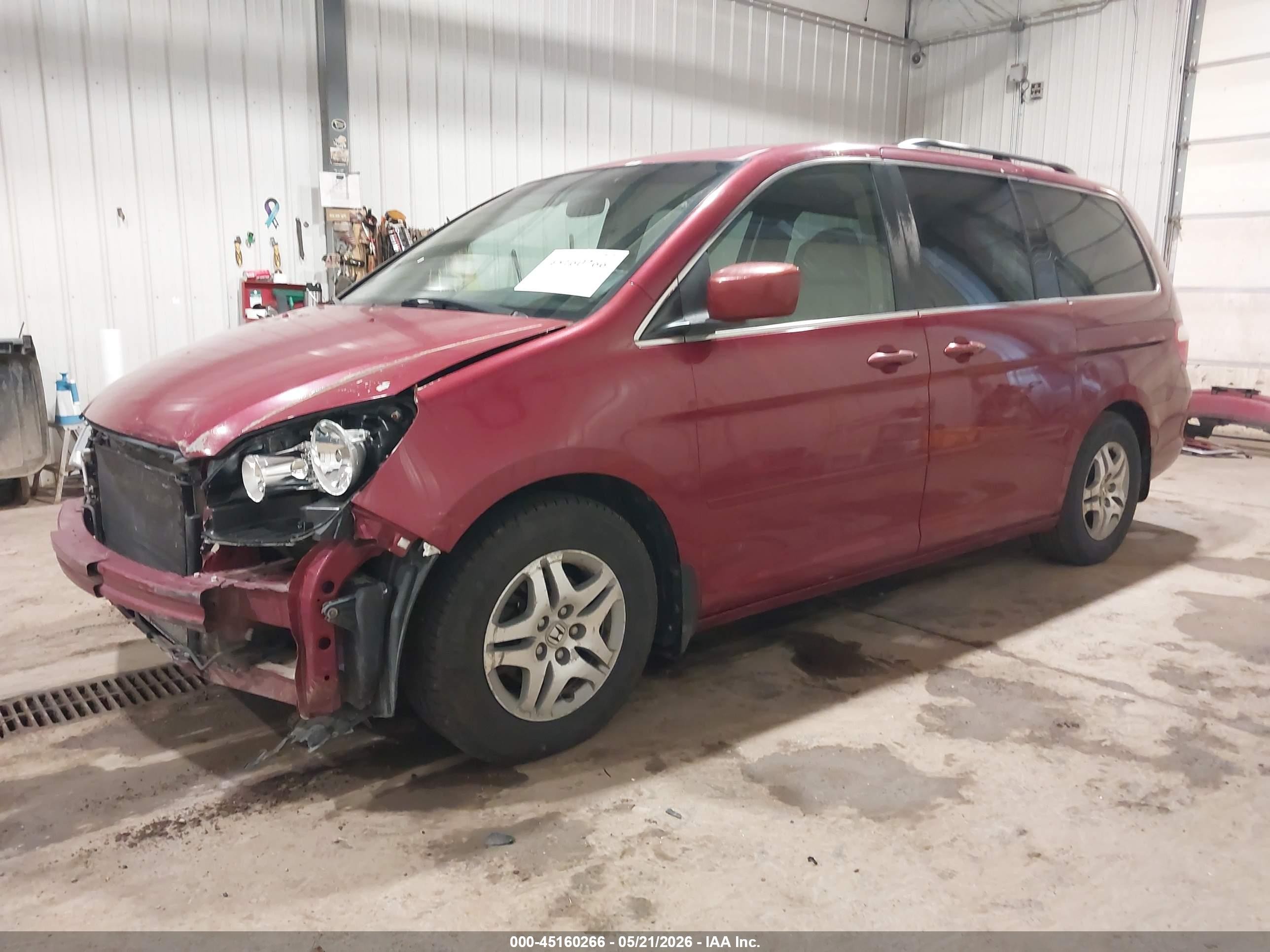 2006 Honda Odyssey Ex-l Red vin: 5FNRL38766B059128