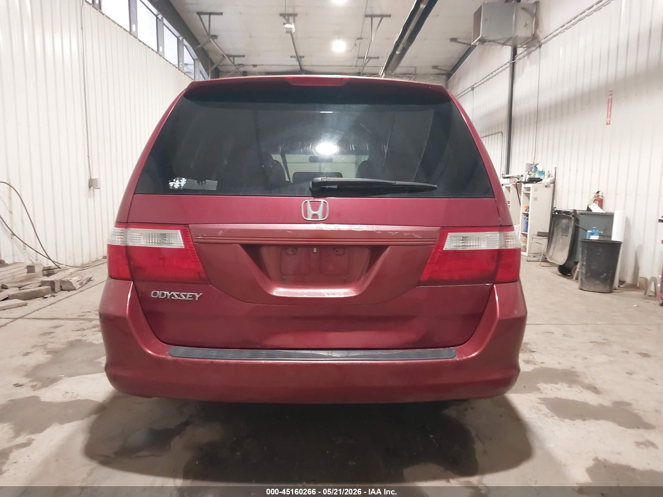 2006 Honda Odyssey Ex-l Red vin: 5FNRL38766B059128
