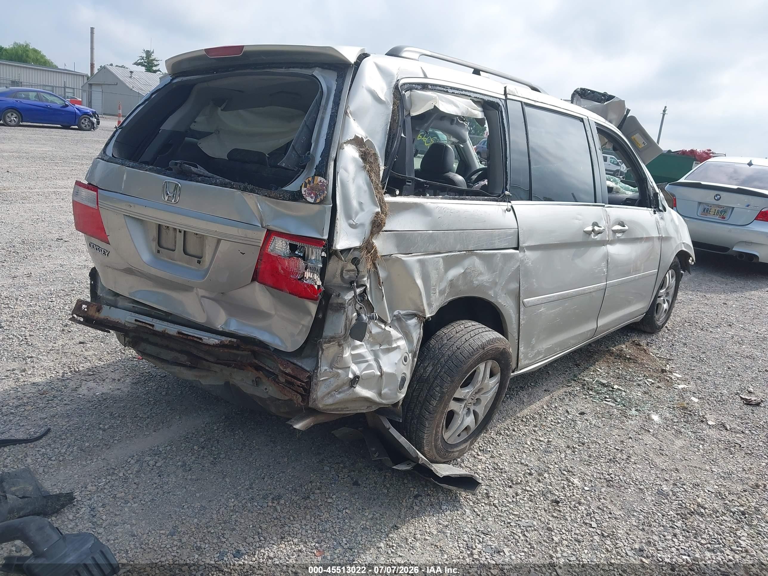 2006 Honda Odyssey Ex-l Silver vin: 5FNRL38766B422494