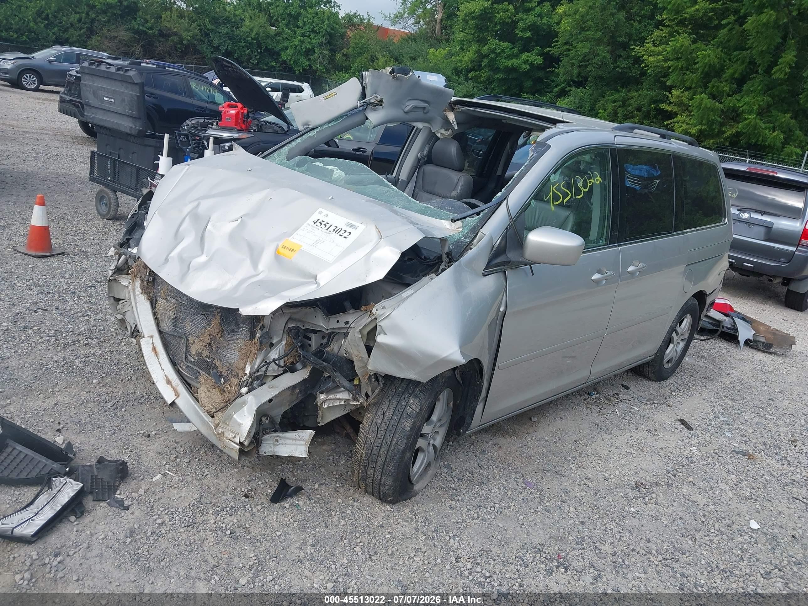 2006 Honda Odyssey Ex-l Silver vin: 5FNRL38766B422494