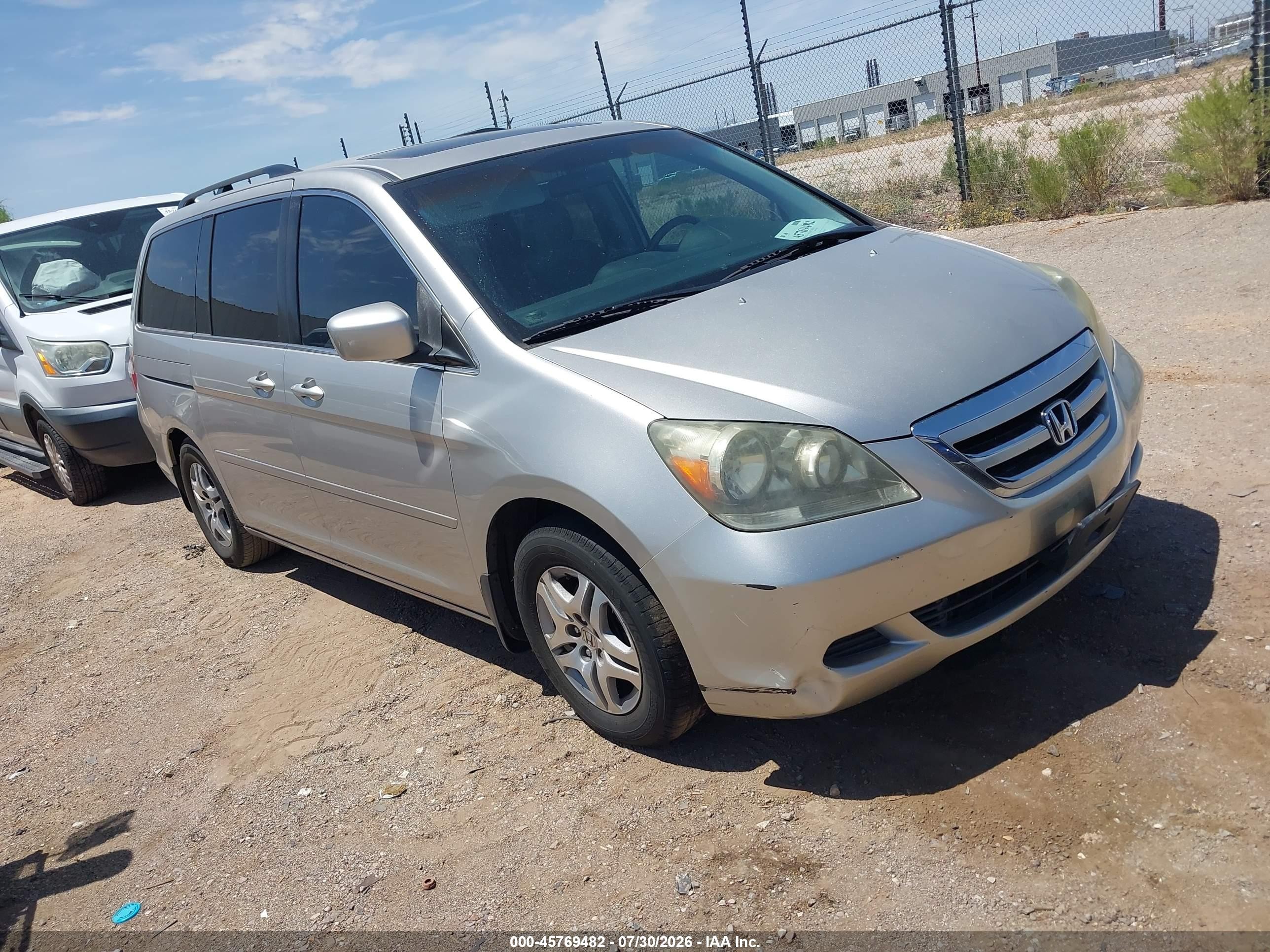 2006 Honda Odyssey Exl Silver vin: 5FNRL38766B458489