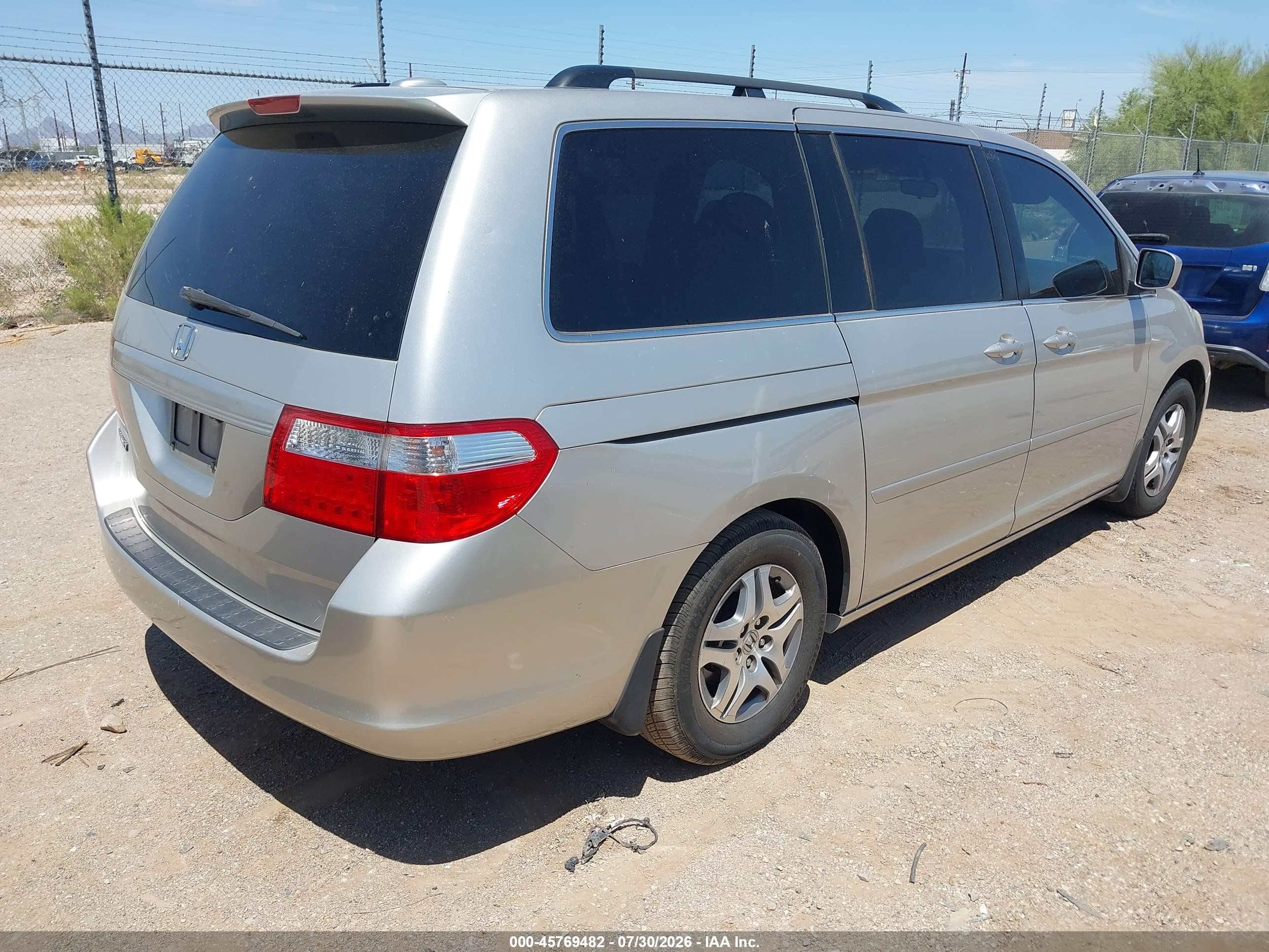 2006 Honda Odyssey Exl Silver vin: 5FNRL38766B458489