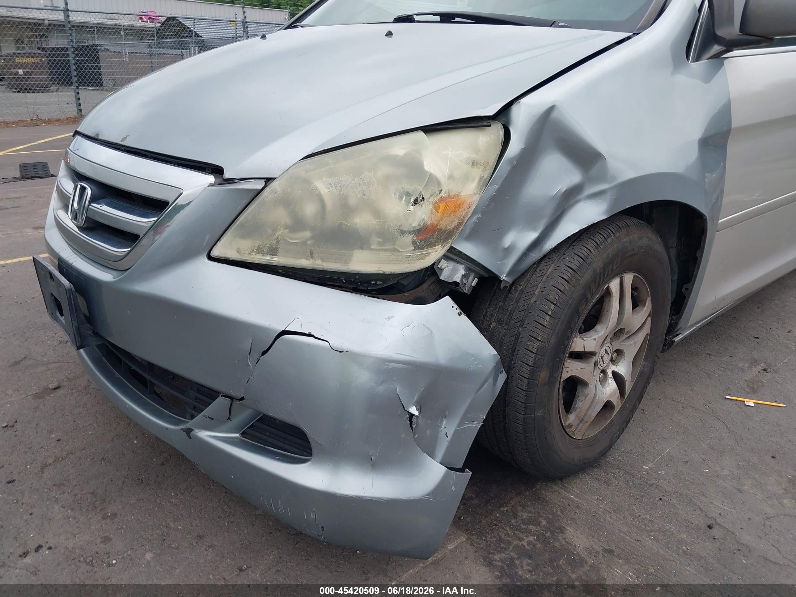 2007 Honda Odyssey Ex-l Blue vin: 5FNRL38767B024252