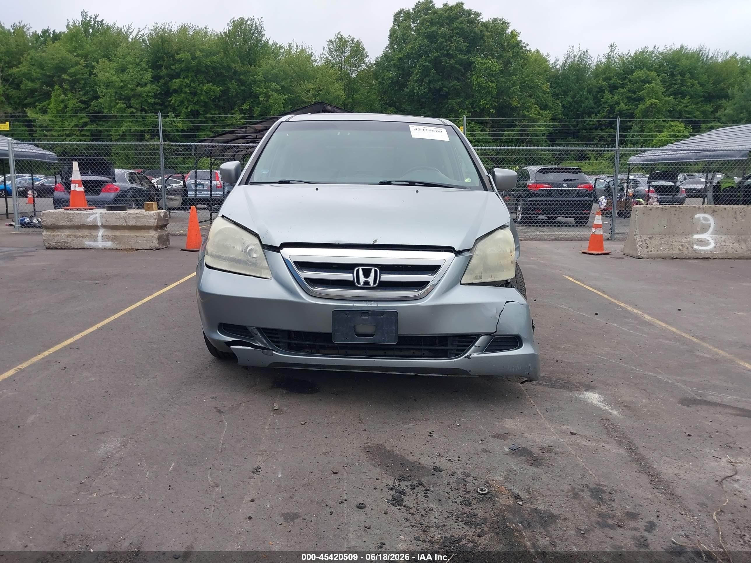 2007 Honda Odyssey Ex-l Blue vin: 5FNRL38767B024252