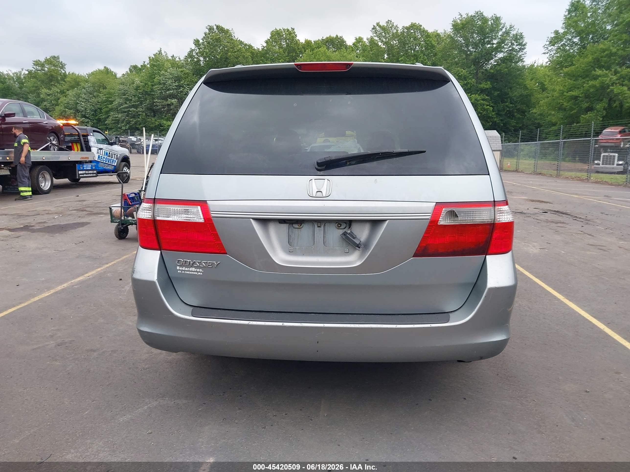 2007 Honda Odyssey Ex-l Blue vin: 5FNRL38767B024252