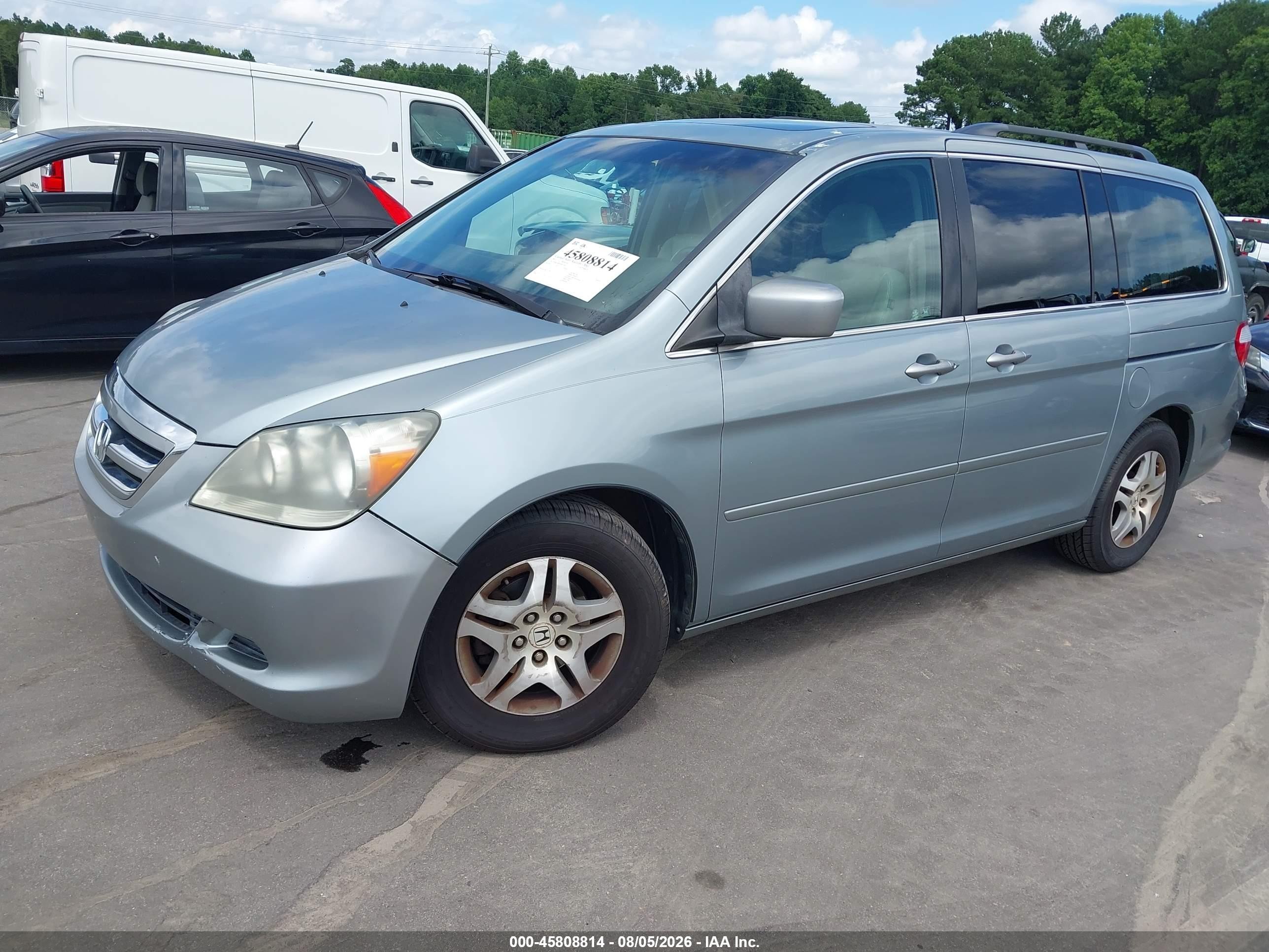 2007 Honda Odyssey Ex-l Blue vin: 5FNRL38767B025188