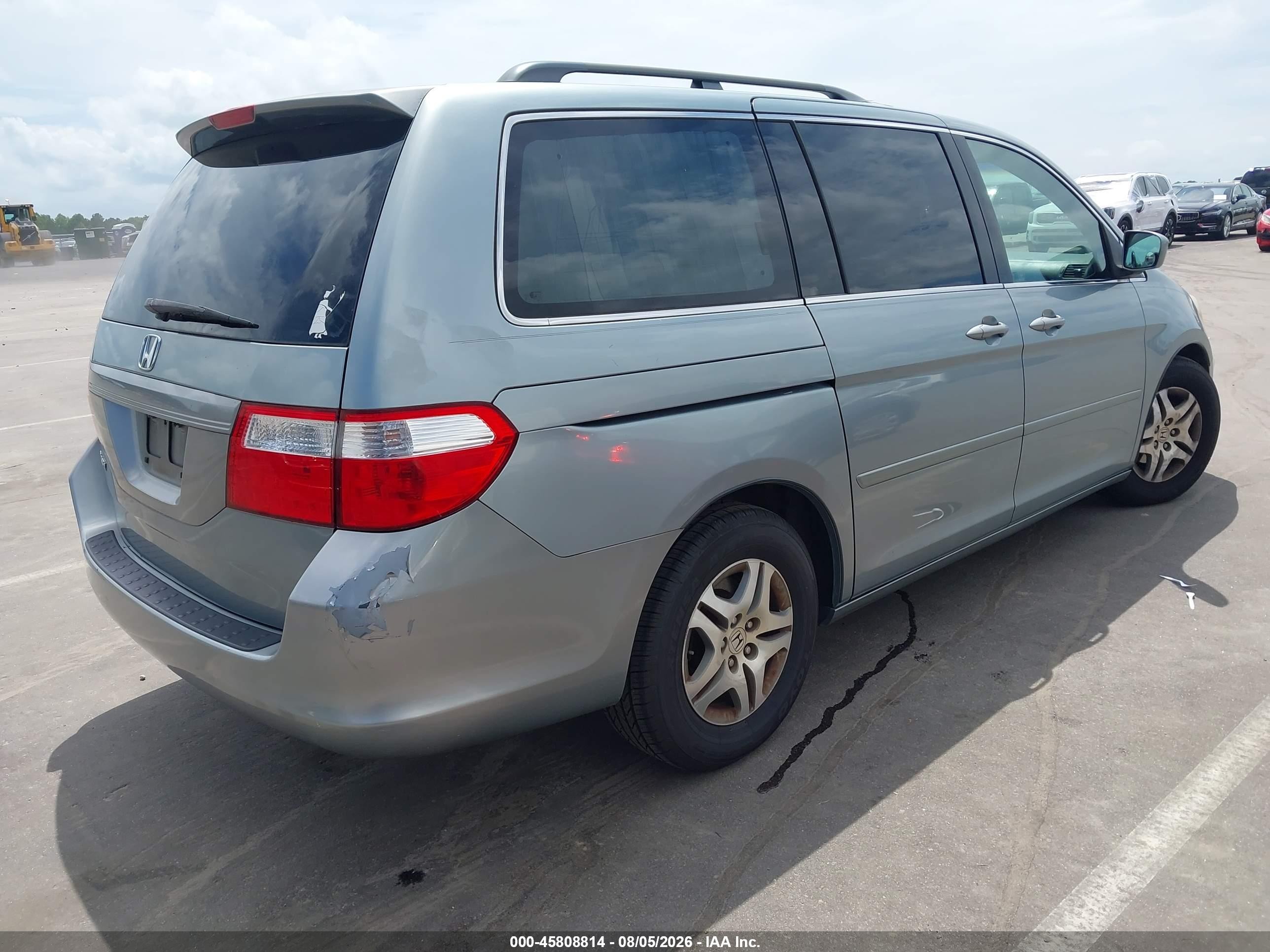 2007 Honda Odyssey Ex-l Blue vin: 5FNRL38767B025188