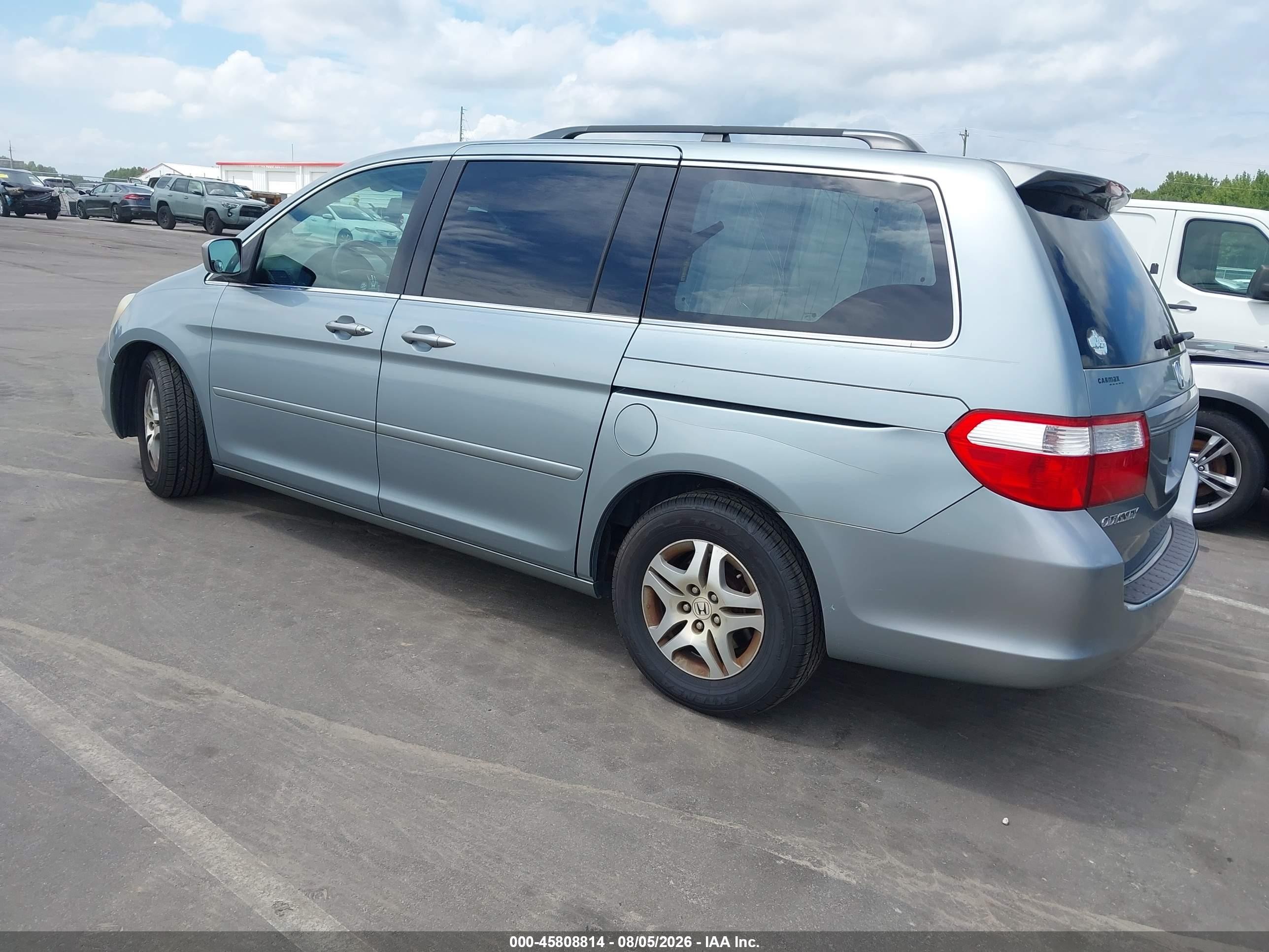 2007 Honda Odyssey Ex-l Blue vin: 5FNRL38767B025188