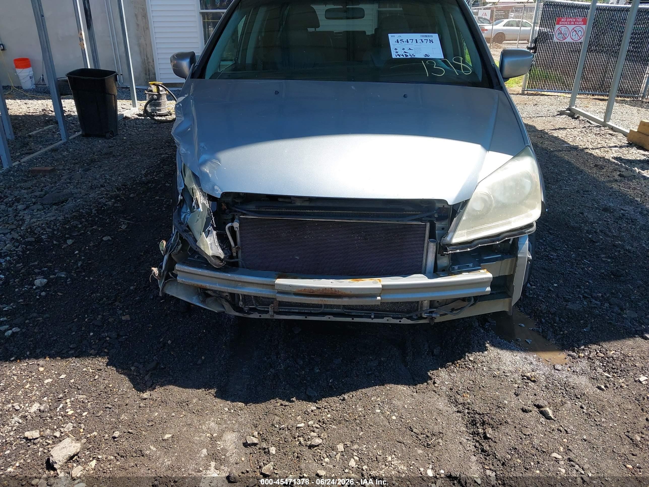 2007 Honda Odyssey Ex-l Gray vin: 5FNRL38767B027443