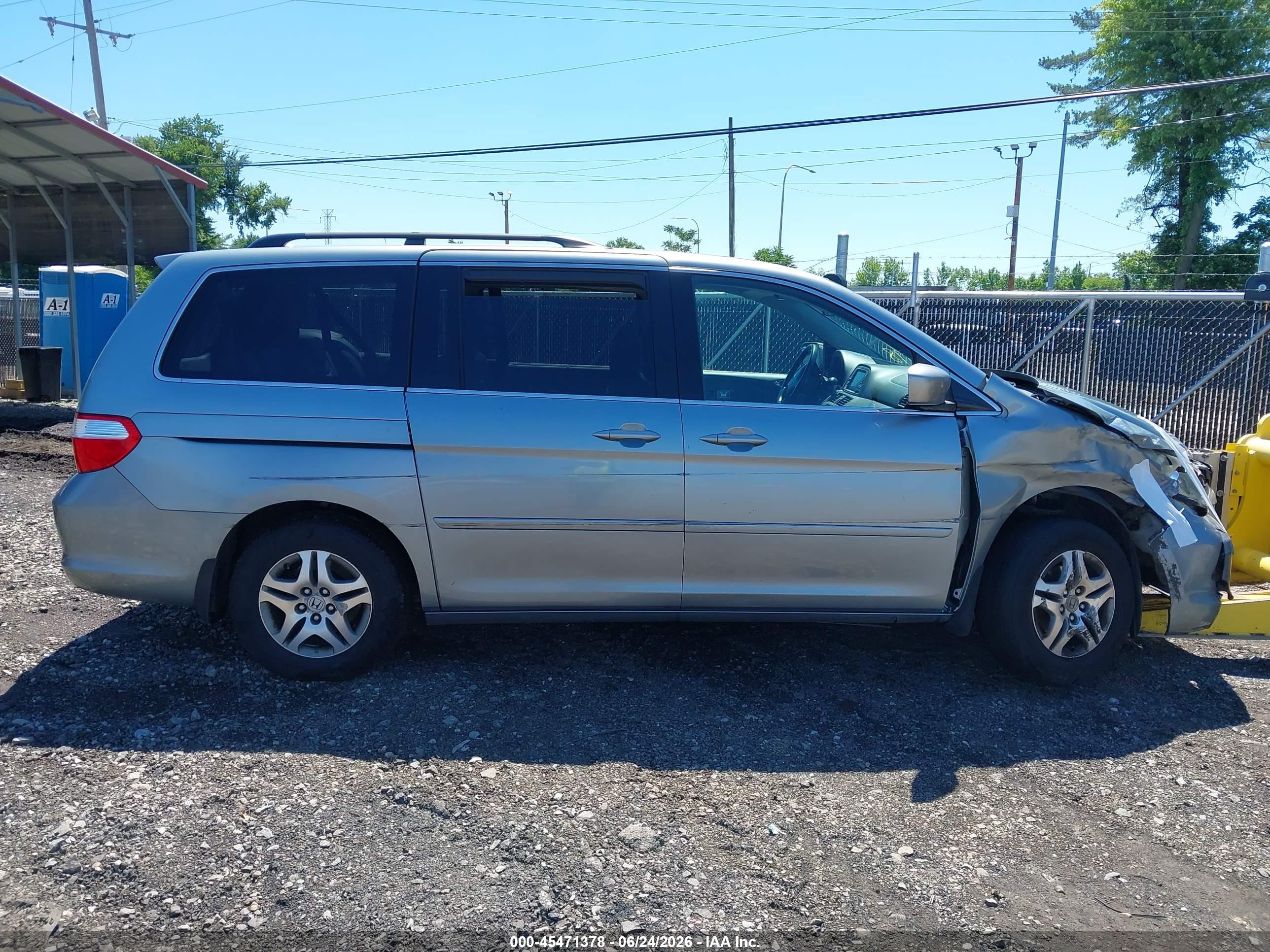 2007 Honda Odyssey Ex-l Gray vin: 5FNRL38767B027443