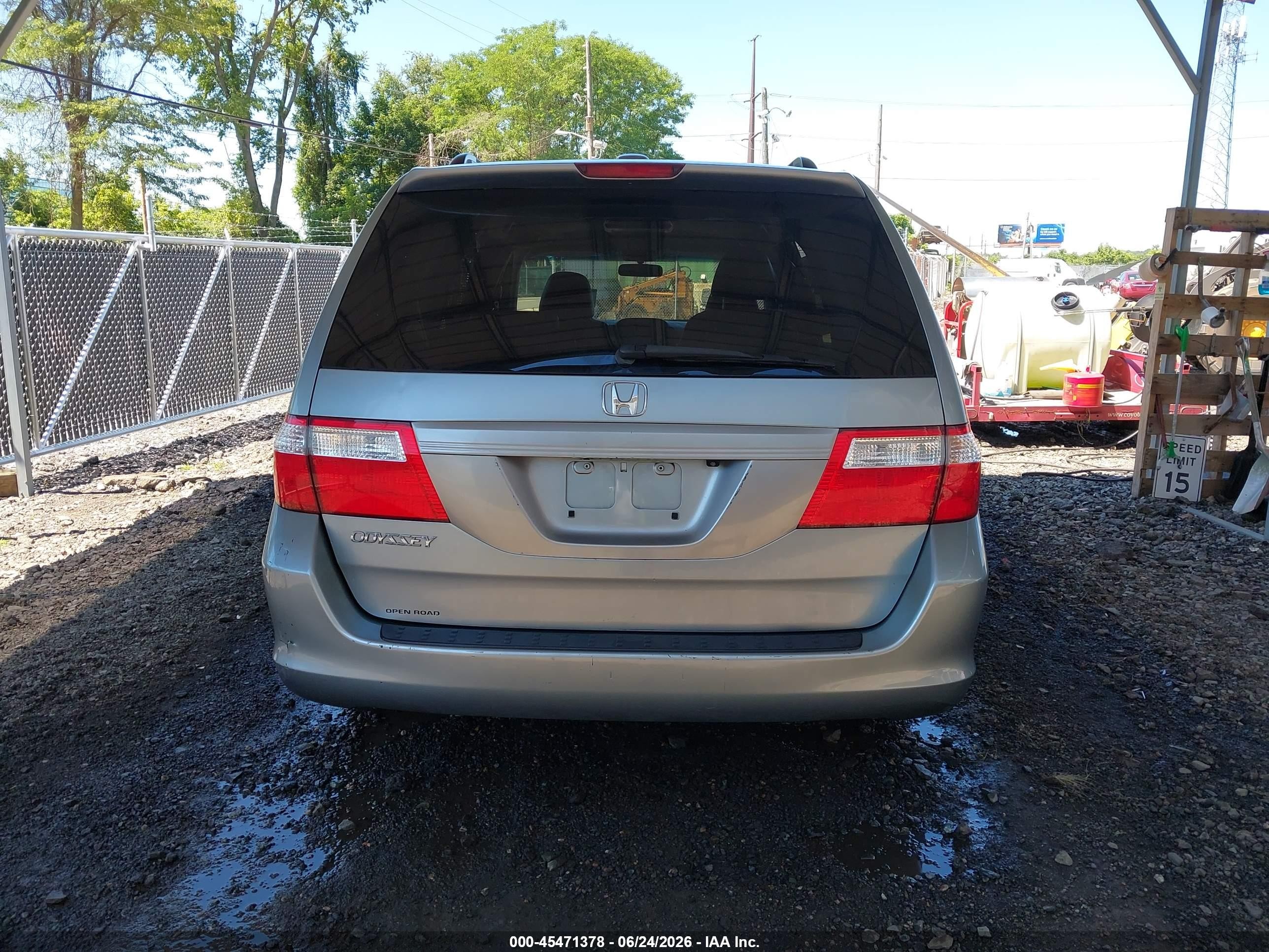 2007 Honda Odyssey Ex-l Gray vin: 5FNRL38767B027443