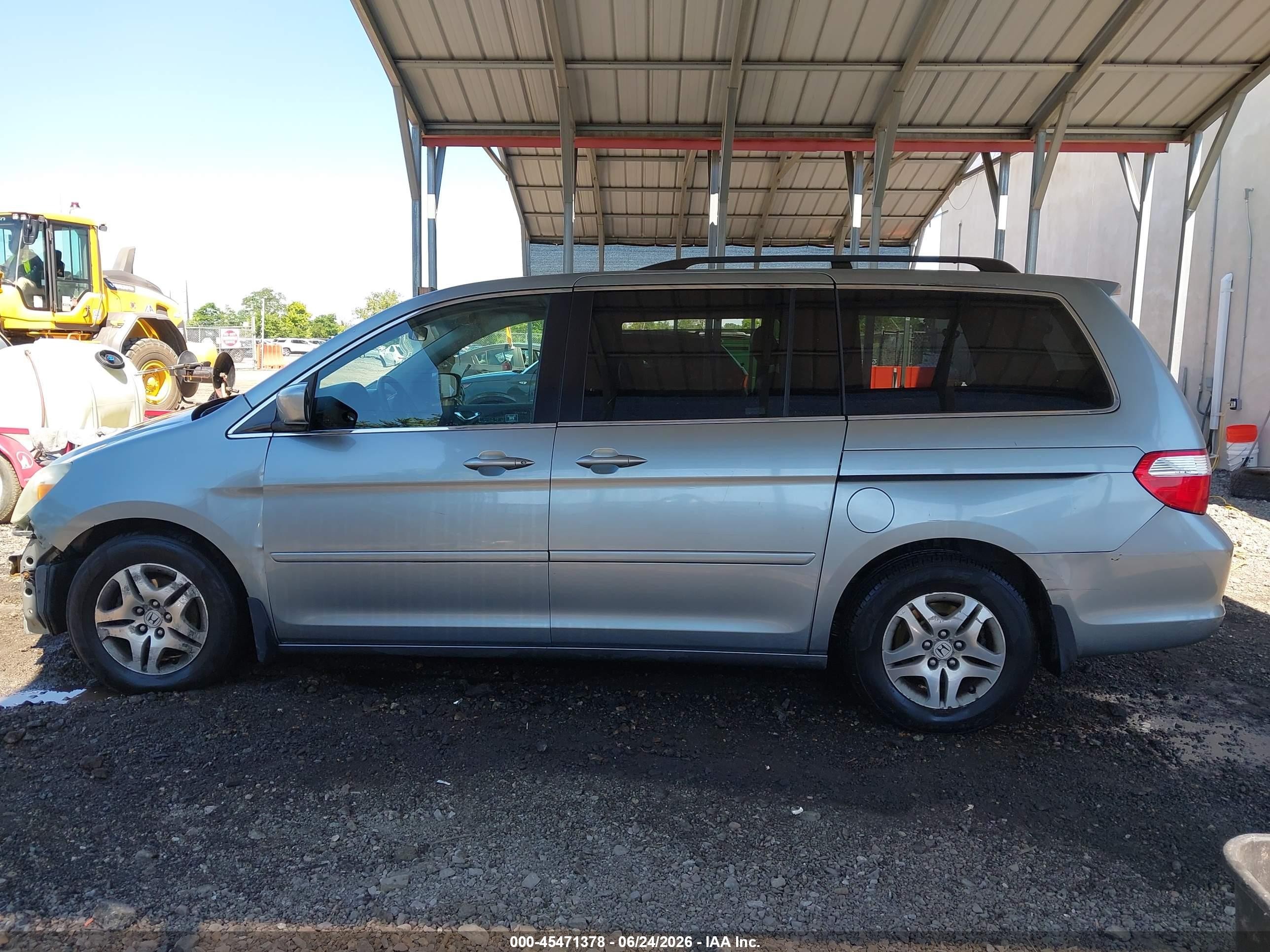 2007 Honda Odyssey Ex-l Gray vin: 5FNRL38767B027443