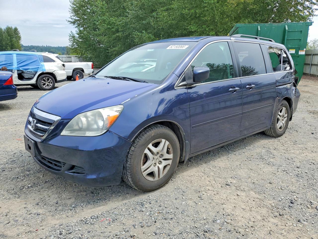 2007 Honda Odyssey Exl Blue vin: 5FNRL38767B047191
