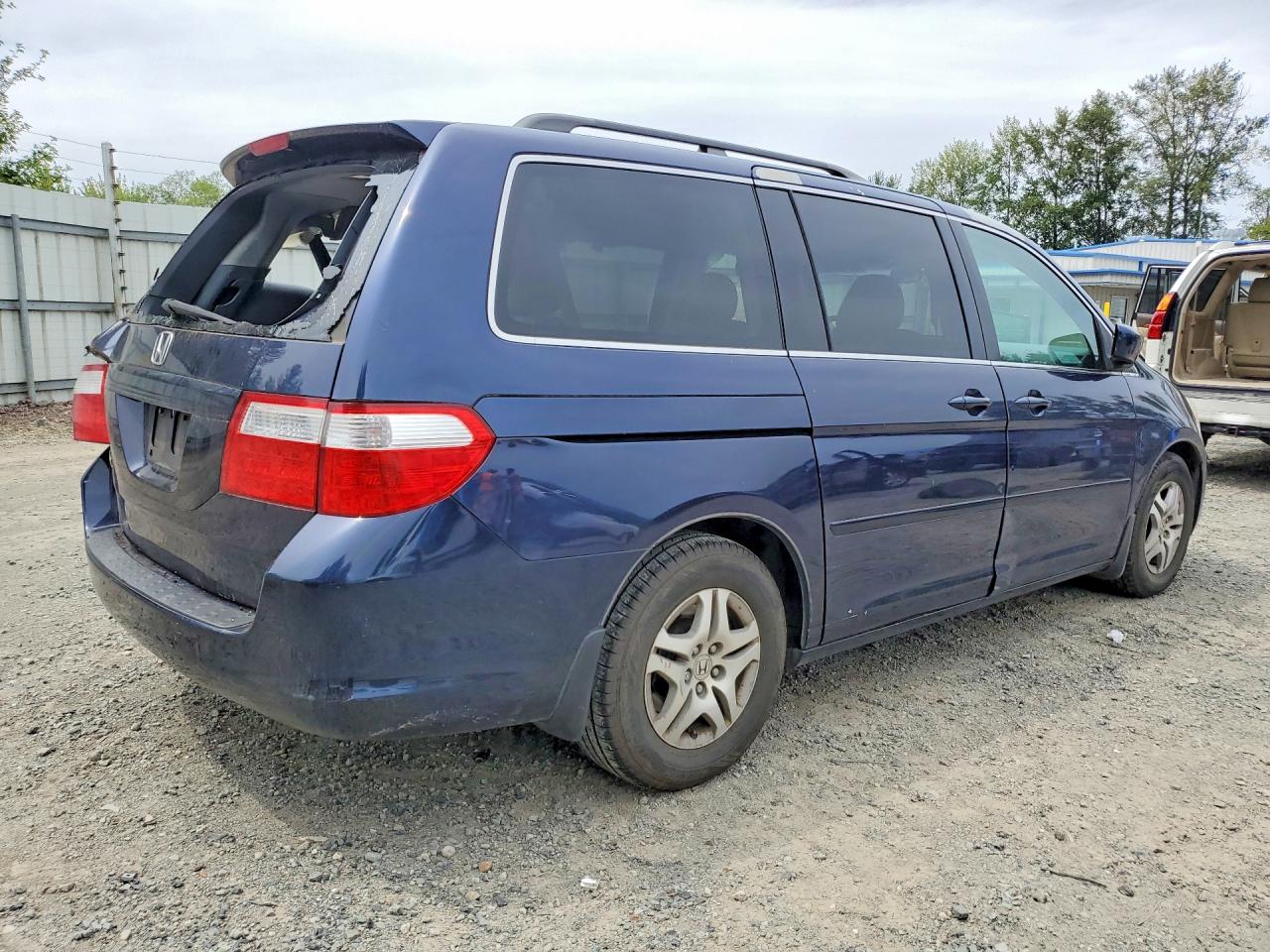 2007 Honda Odyssey Exl Blue vin: 5FNRL38767B047191