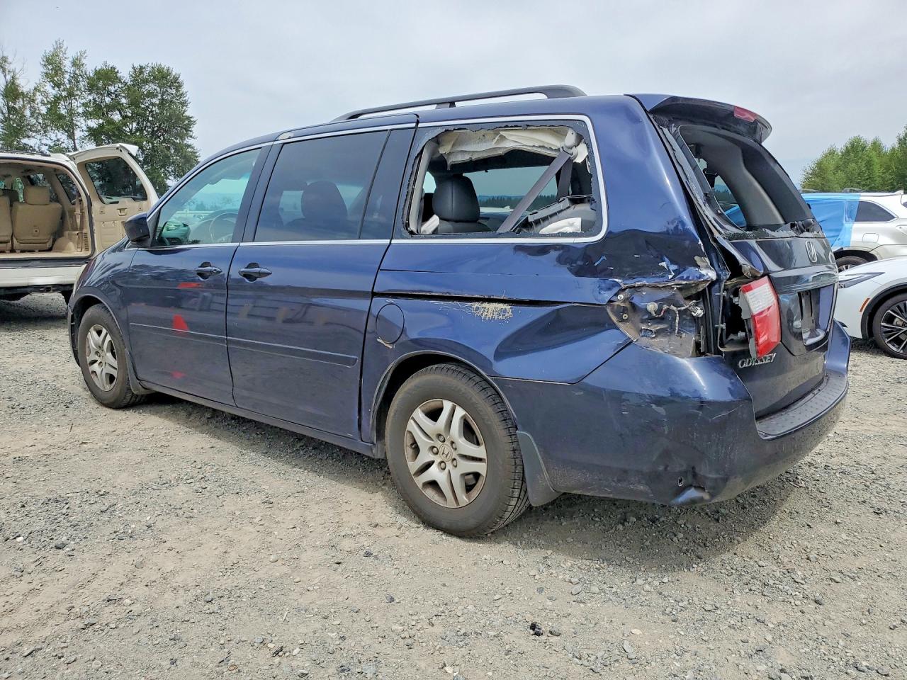 2007 Honda Odyssey Exl Blue vin: 5FNRL38767B047191