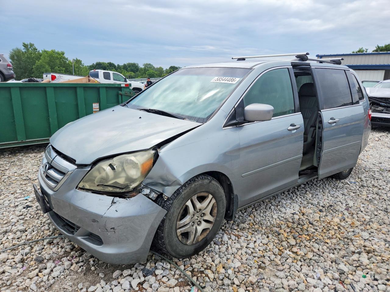 2007 Honda Odyssey Exl Silver vin: 5FNRL38767B058904
