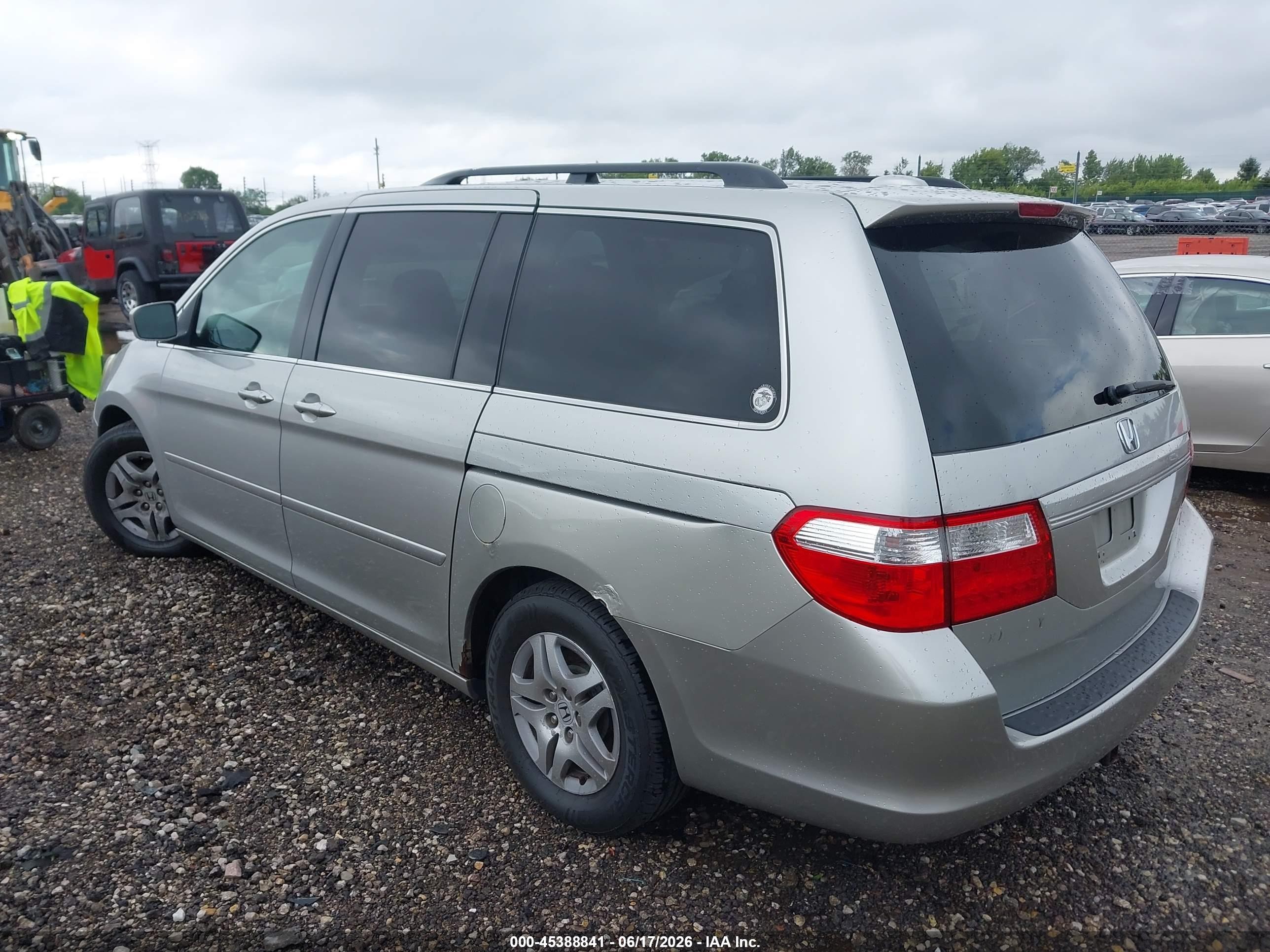 2007 Honda Odyssey Ex-l Желто-коричневый vin: 5FNRL38767B077646