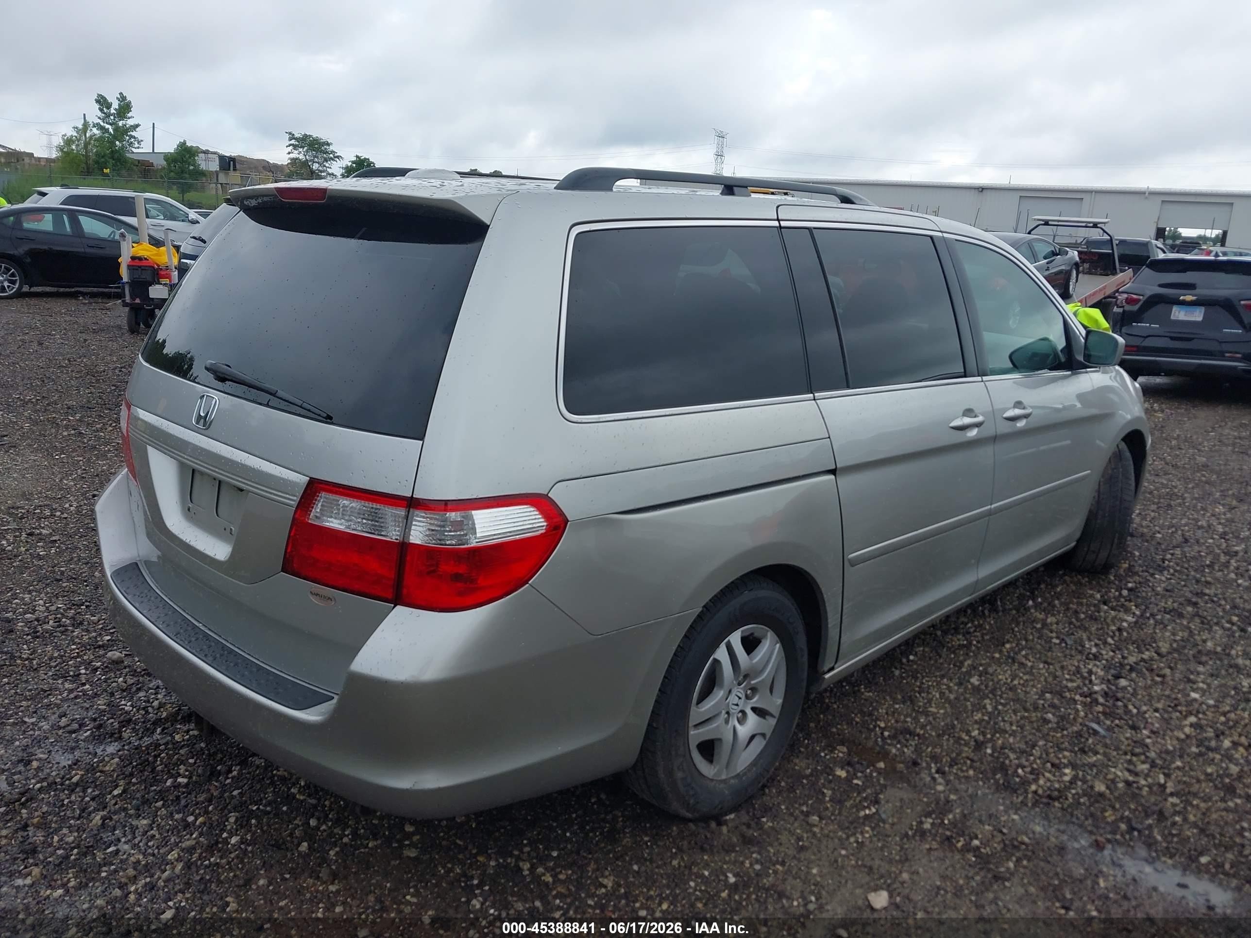 2007 Honda Odyssey Ex-l Желто-коричневый vin: 5FNRL38767B077646